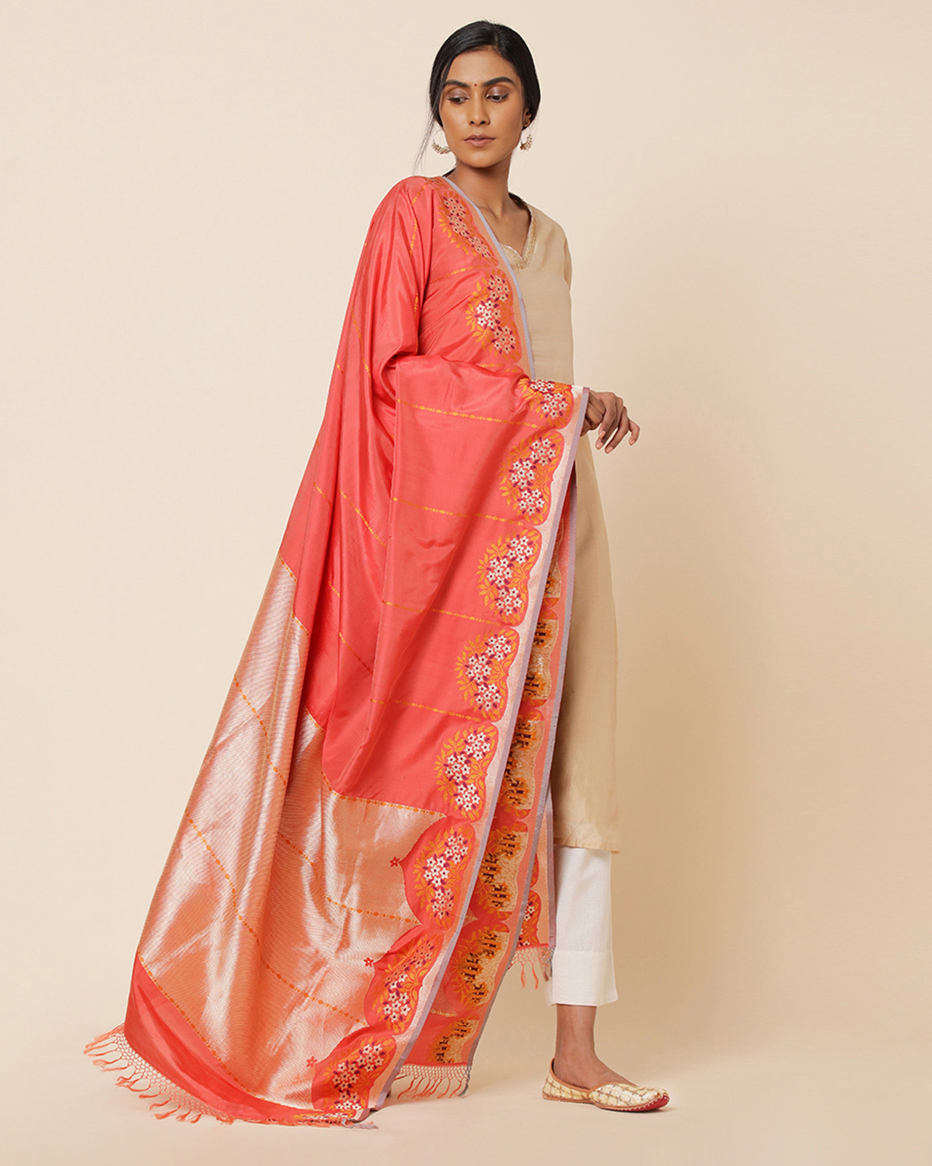 Kanek Banarasi Kadwa Silk Dupatta