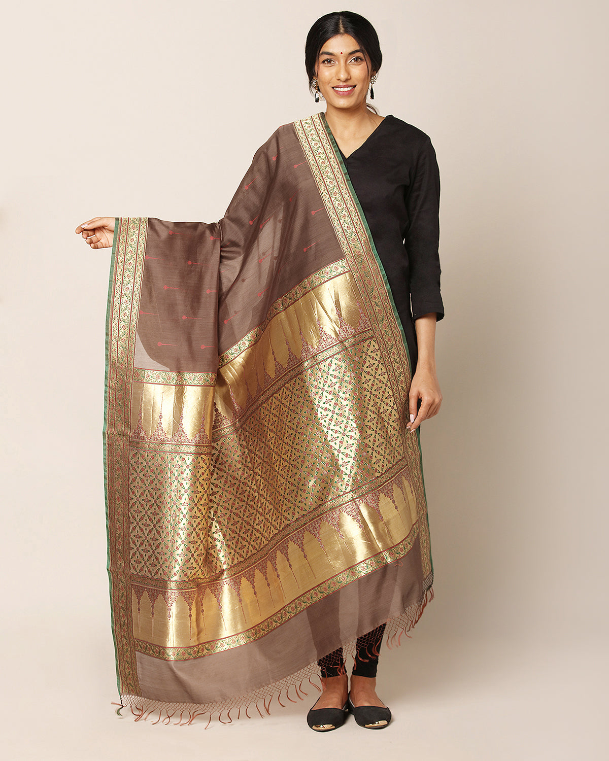 Pariza Banarasi Kadwa Silk Dupatta