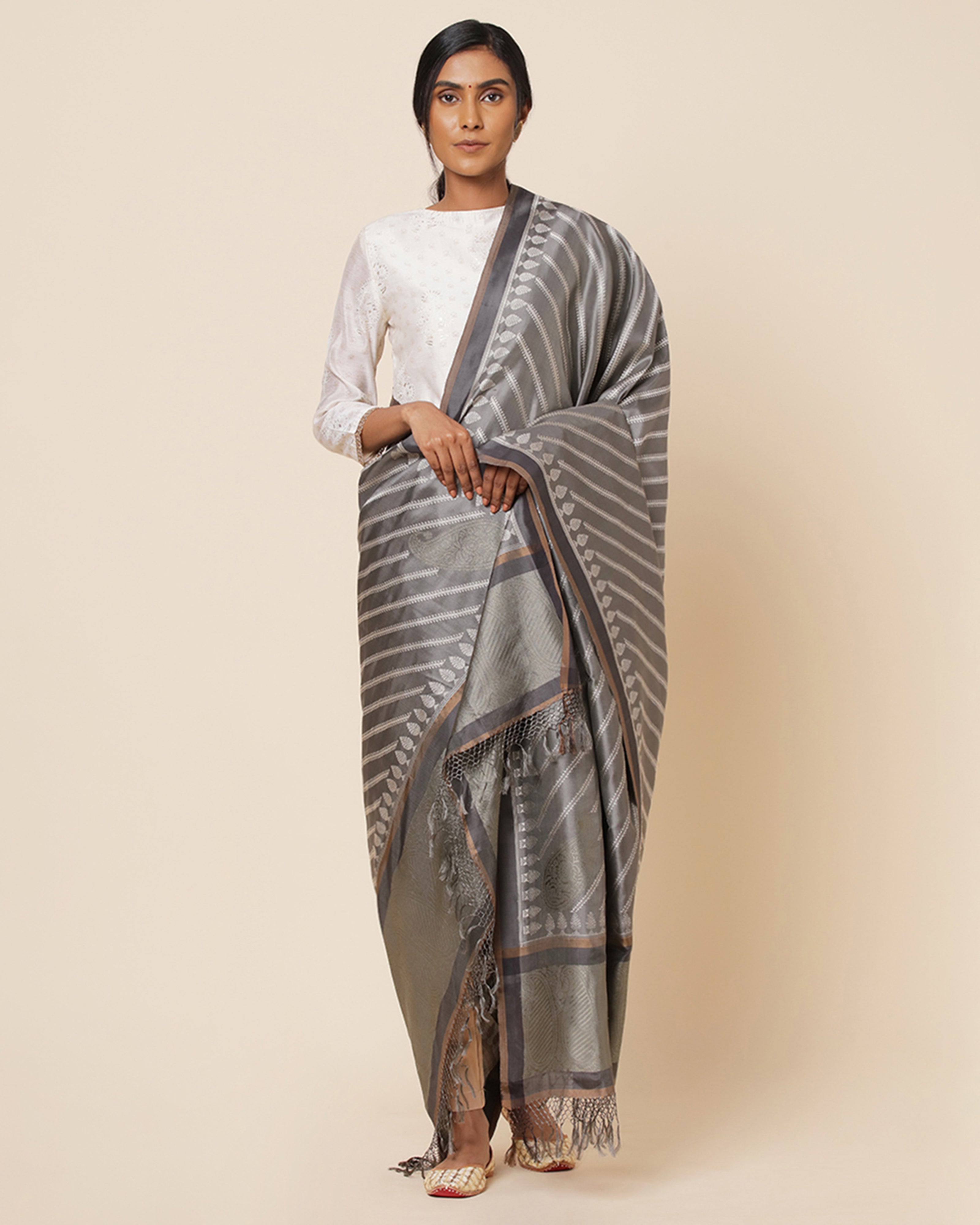 Chinar Banarasi Kadwa Silk Dupatta