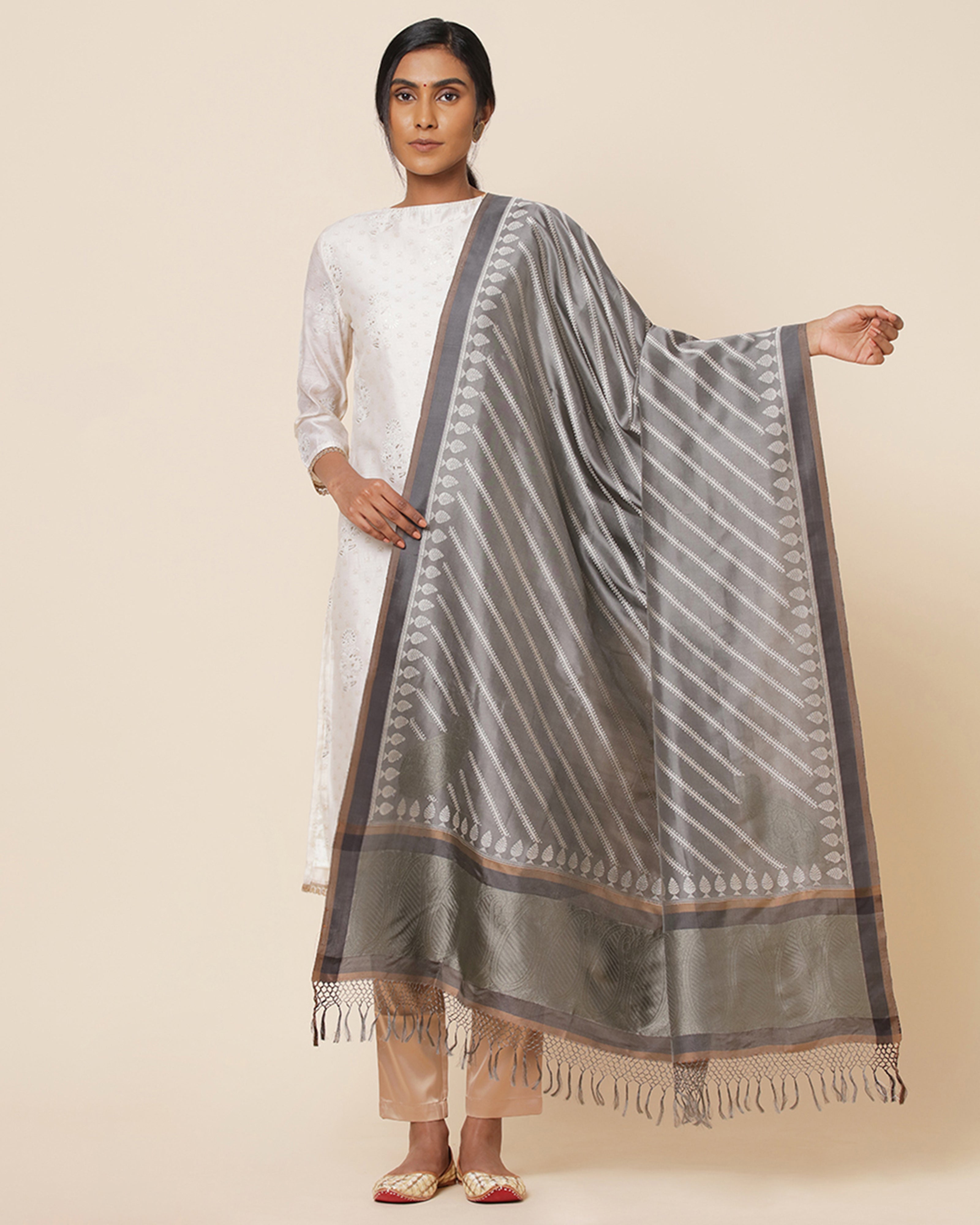 Chinar Banarasi Kadwa Silk Dupatta