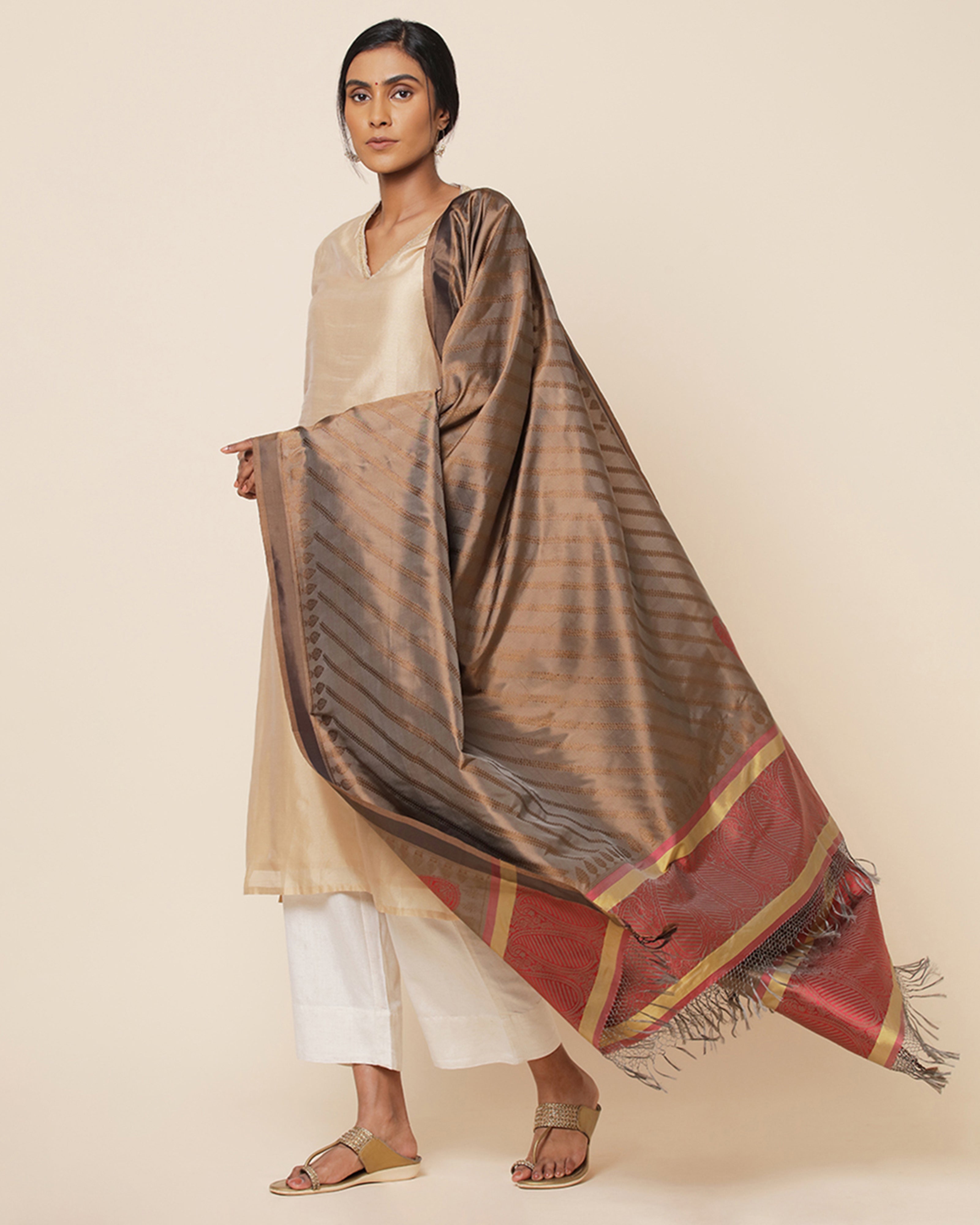 Chinar Banarasi Kadwa Silk Dupatta