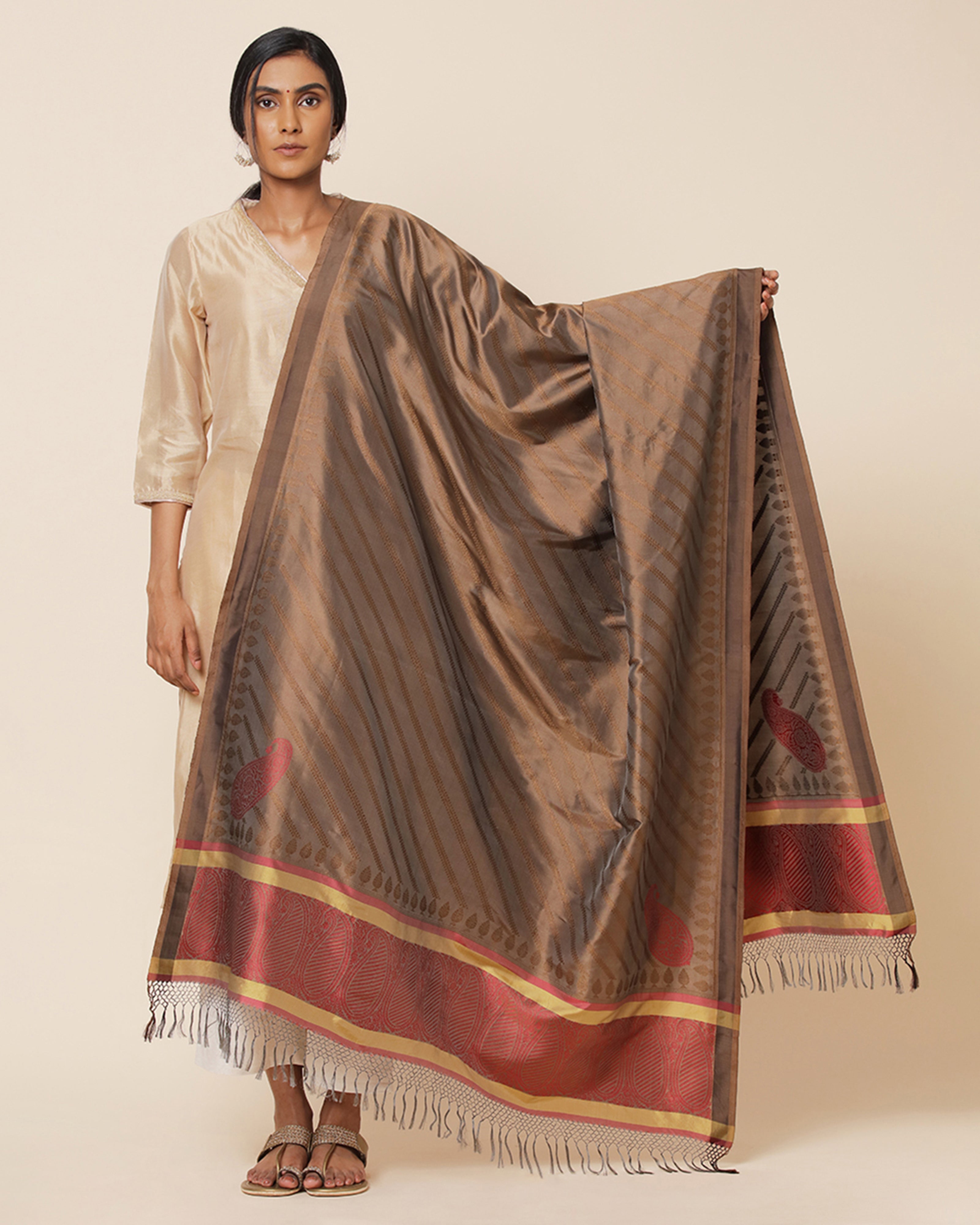 Chinar Banarasi Kadwa Silk Dupatta