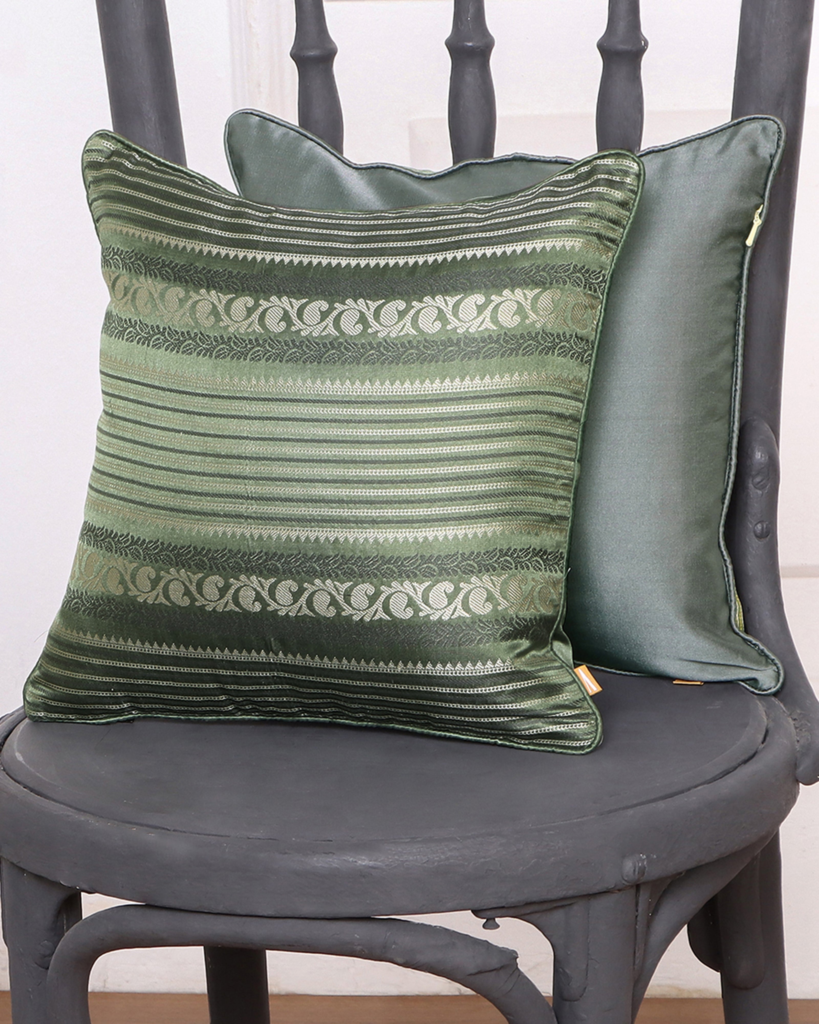 Prabhat Banarasi Tanchoi Silk Cushion Cover