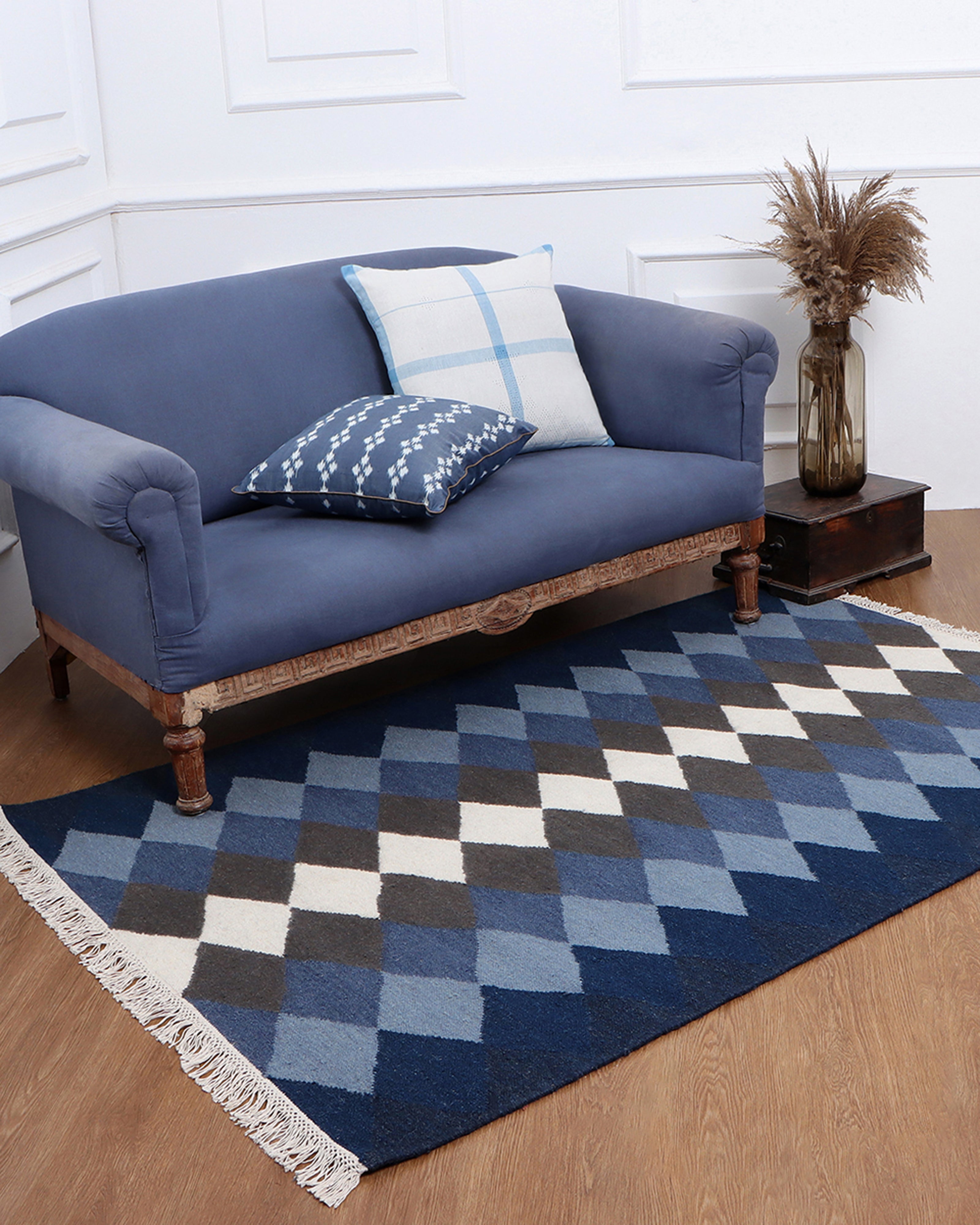 Ukiyo Bhadohi Panja Cotton Wool Rug