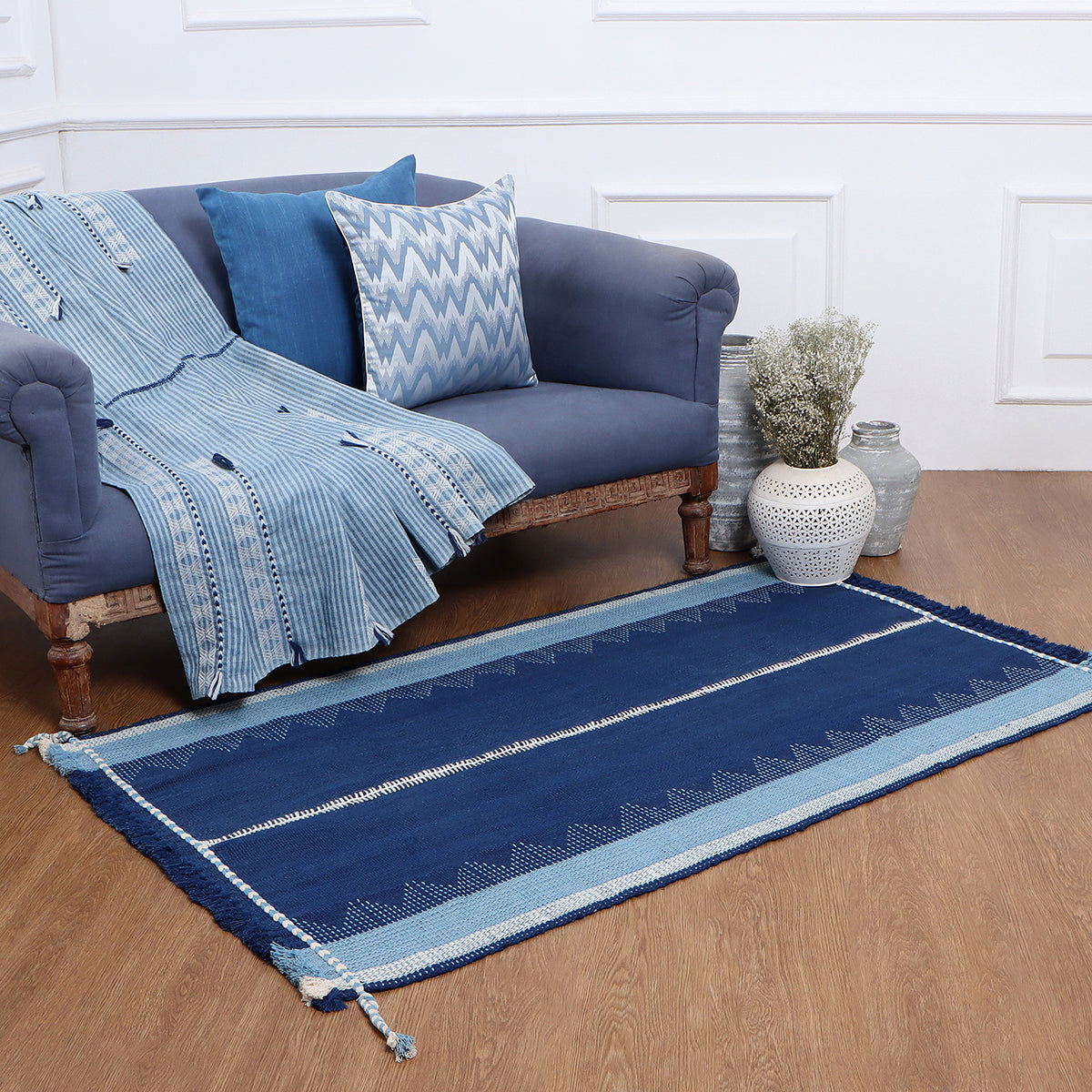 Saijun Bhujodi Extra Weft Woolen Rug