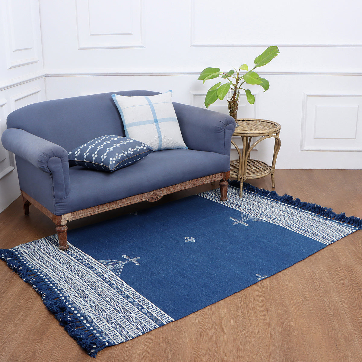 Yubi Bhujodi Extra Weft Cotton Wool Rug