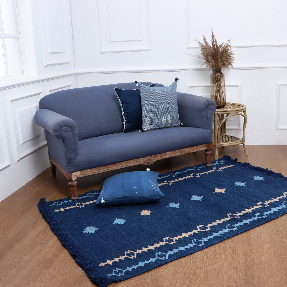 Hiroshi Bhujodi Kharad Cotton Wool Rug