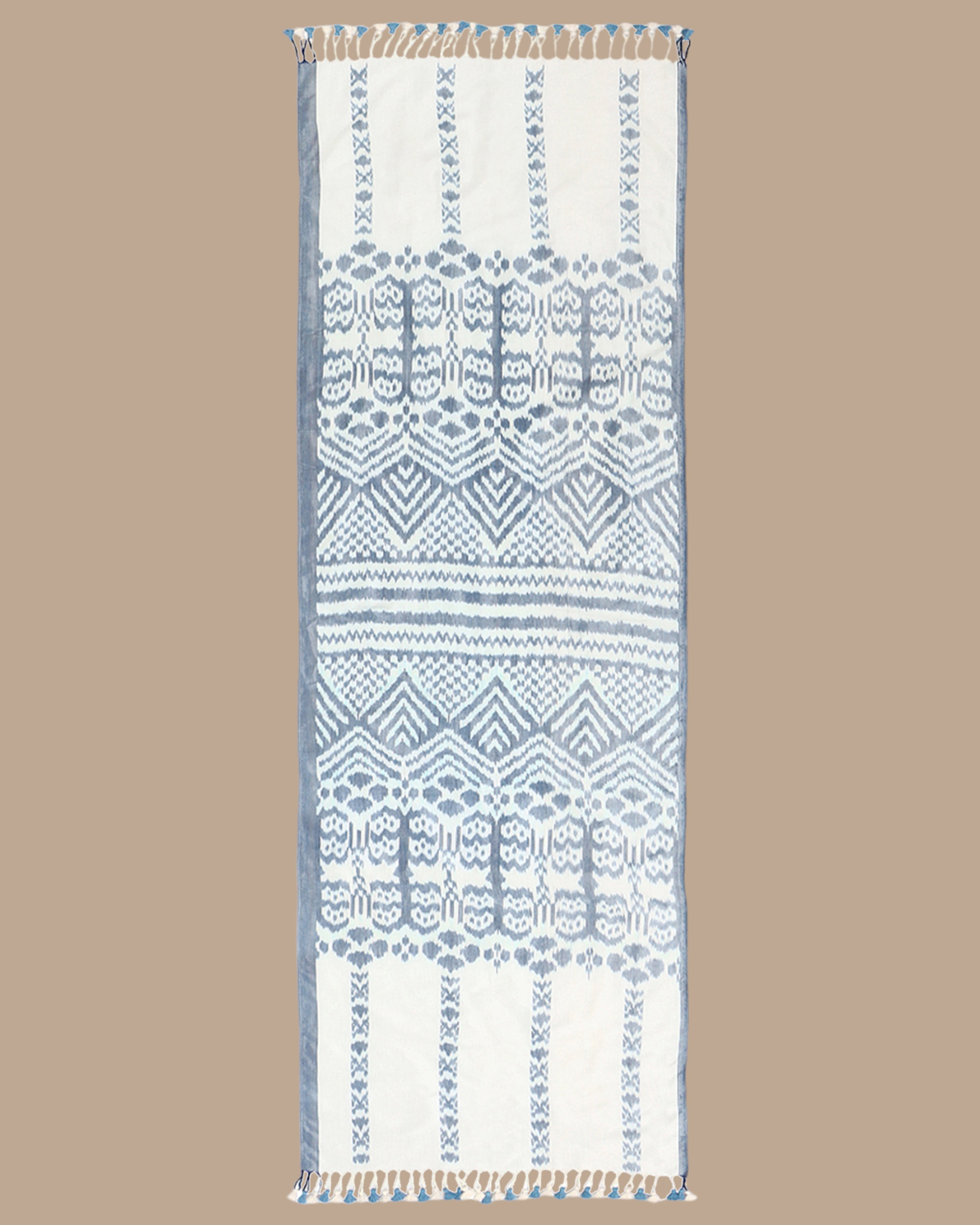 Oma Pochampally Warp Ikat Cotton Silk Stole