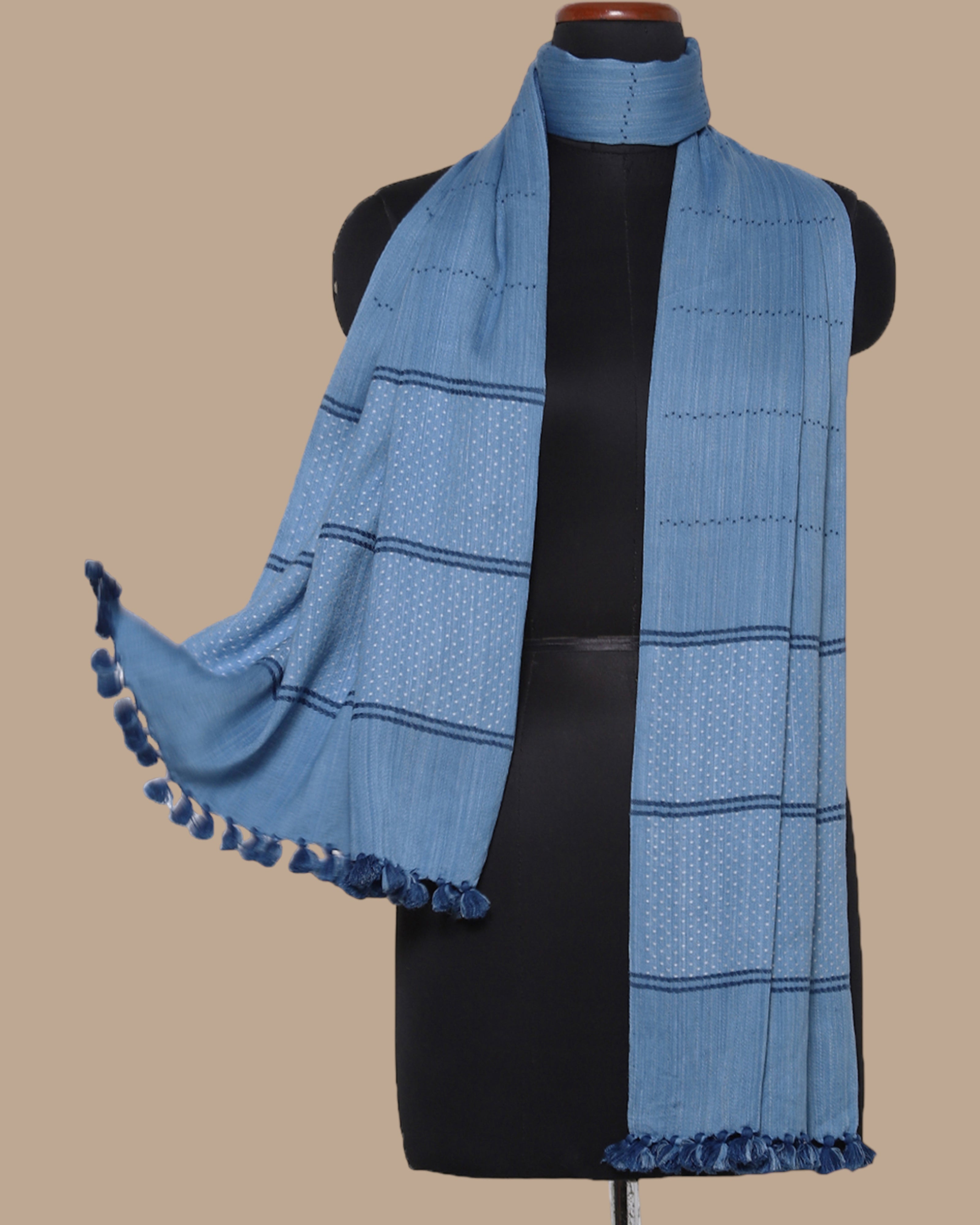 Ahuti Bhujodi Mashru Viscose Cotton Stole