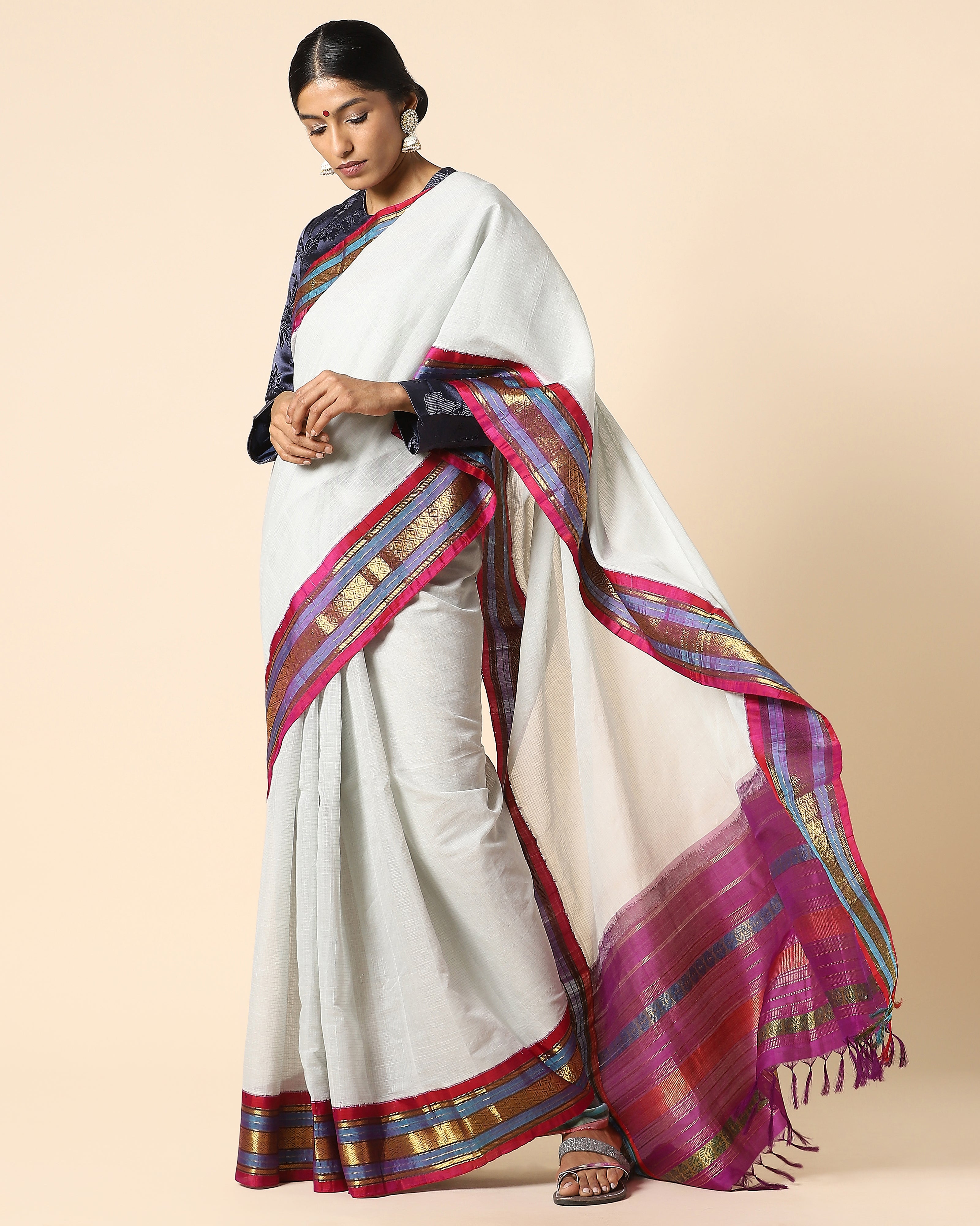 Valli Gadwal Kuttu Weave Cotton Silk Saree