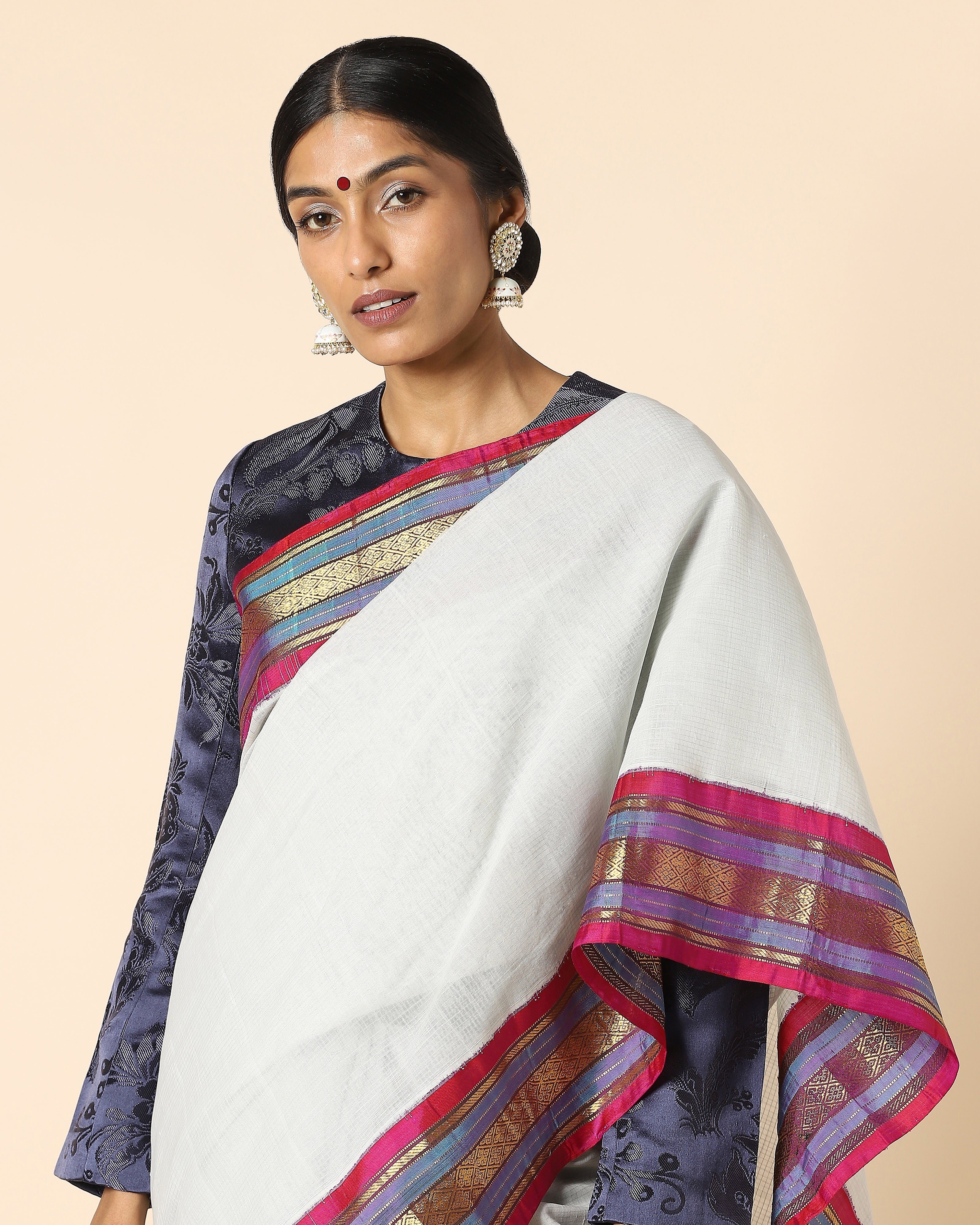 Valli Gadwal Kuttu Weave Cotton Silk Saree