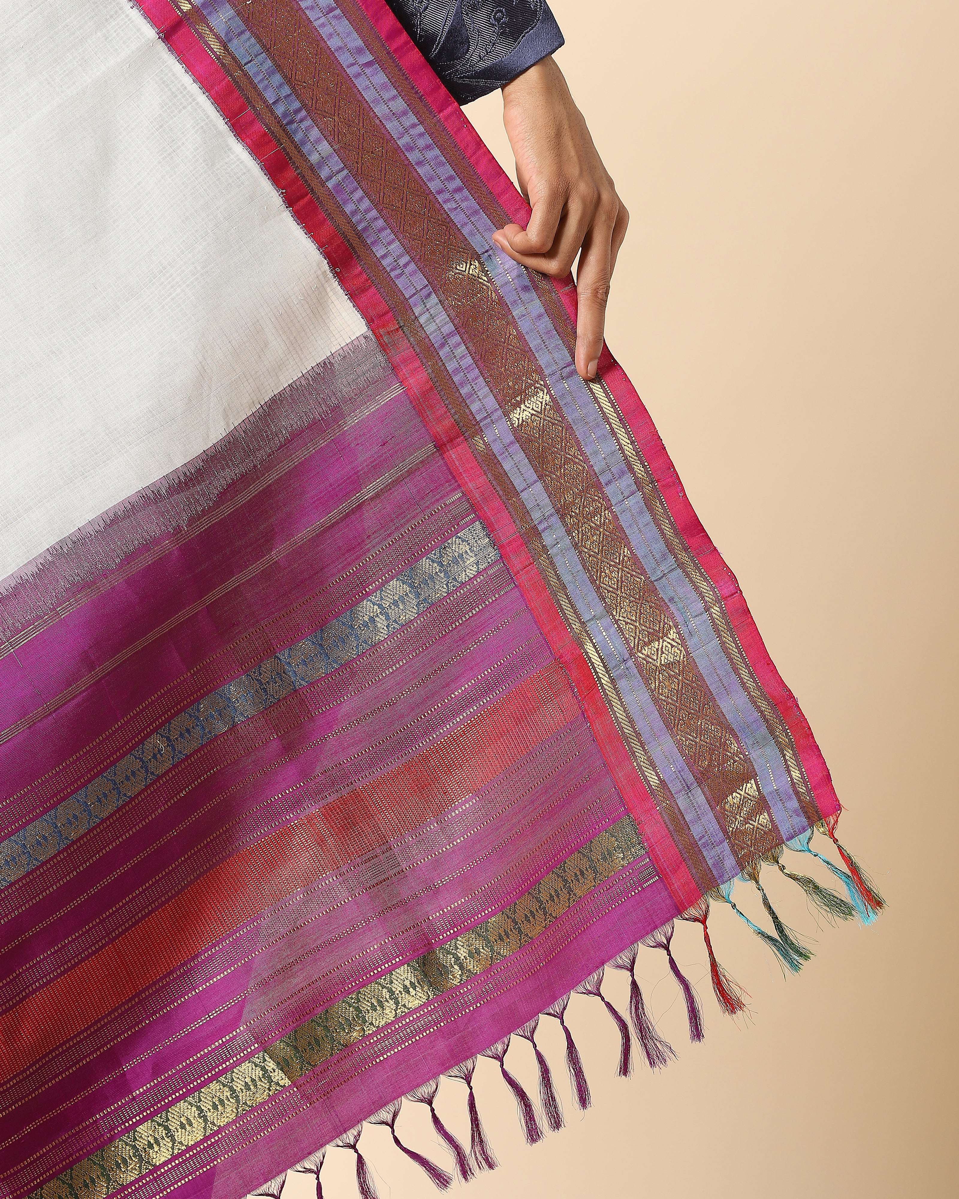 Valli Gadwal Kuttu Weave Cotton Silk Saree