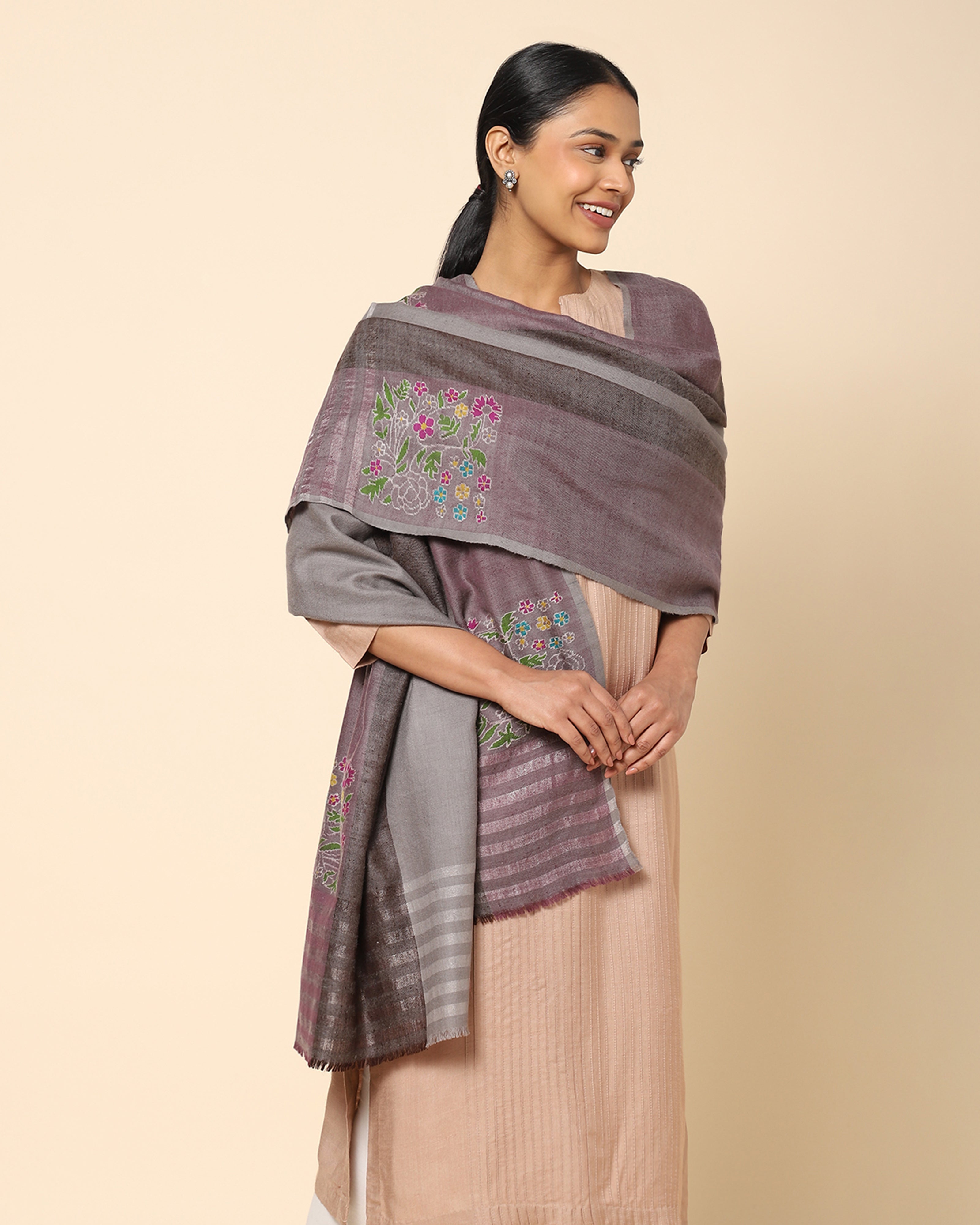 Anaga Kashmir Kani Pashmina Shawl