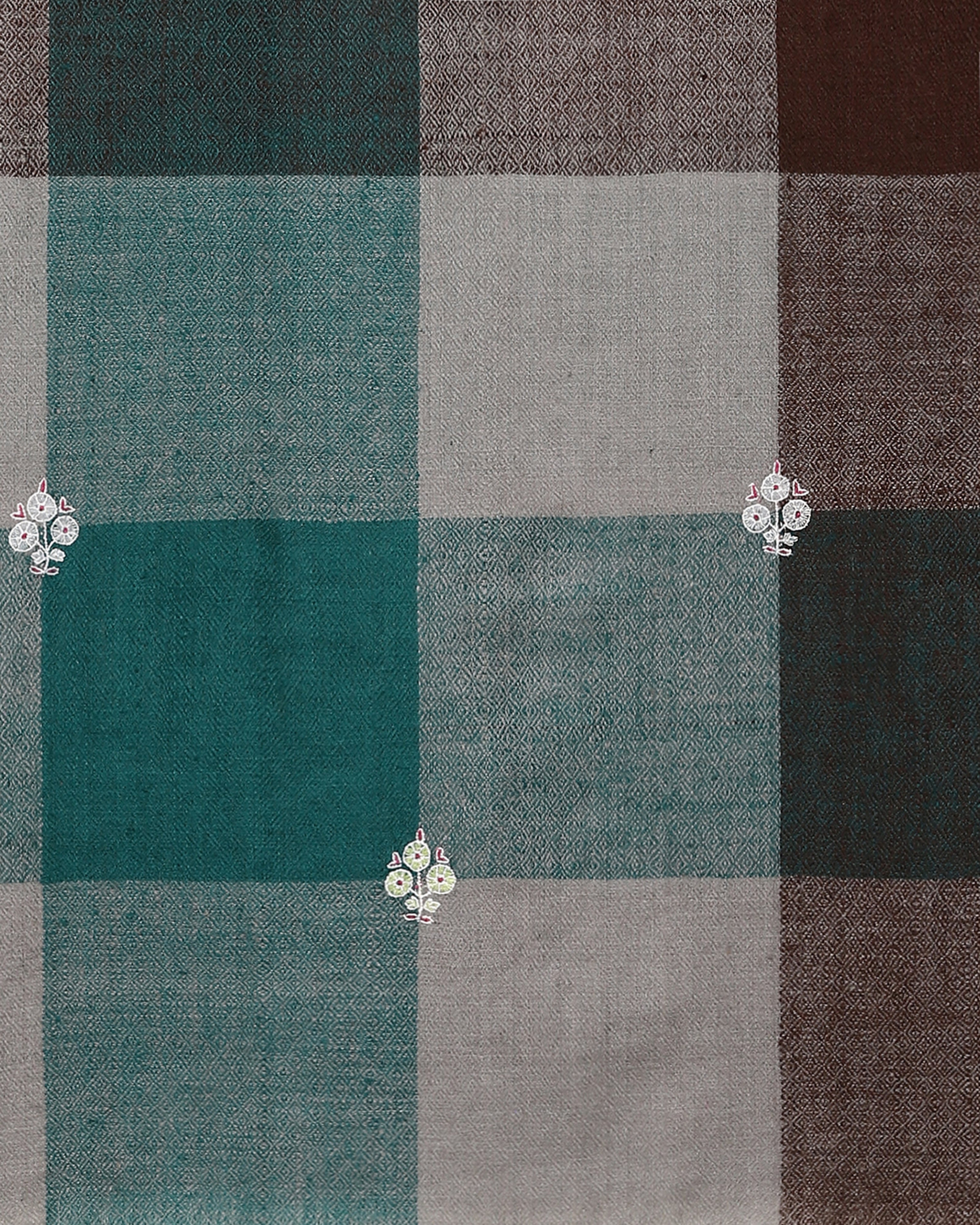 Kubra Kashmir Sozni Embroidery Pashmina Shawl