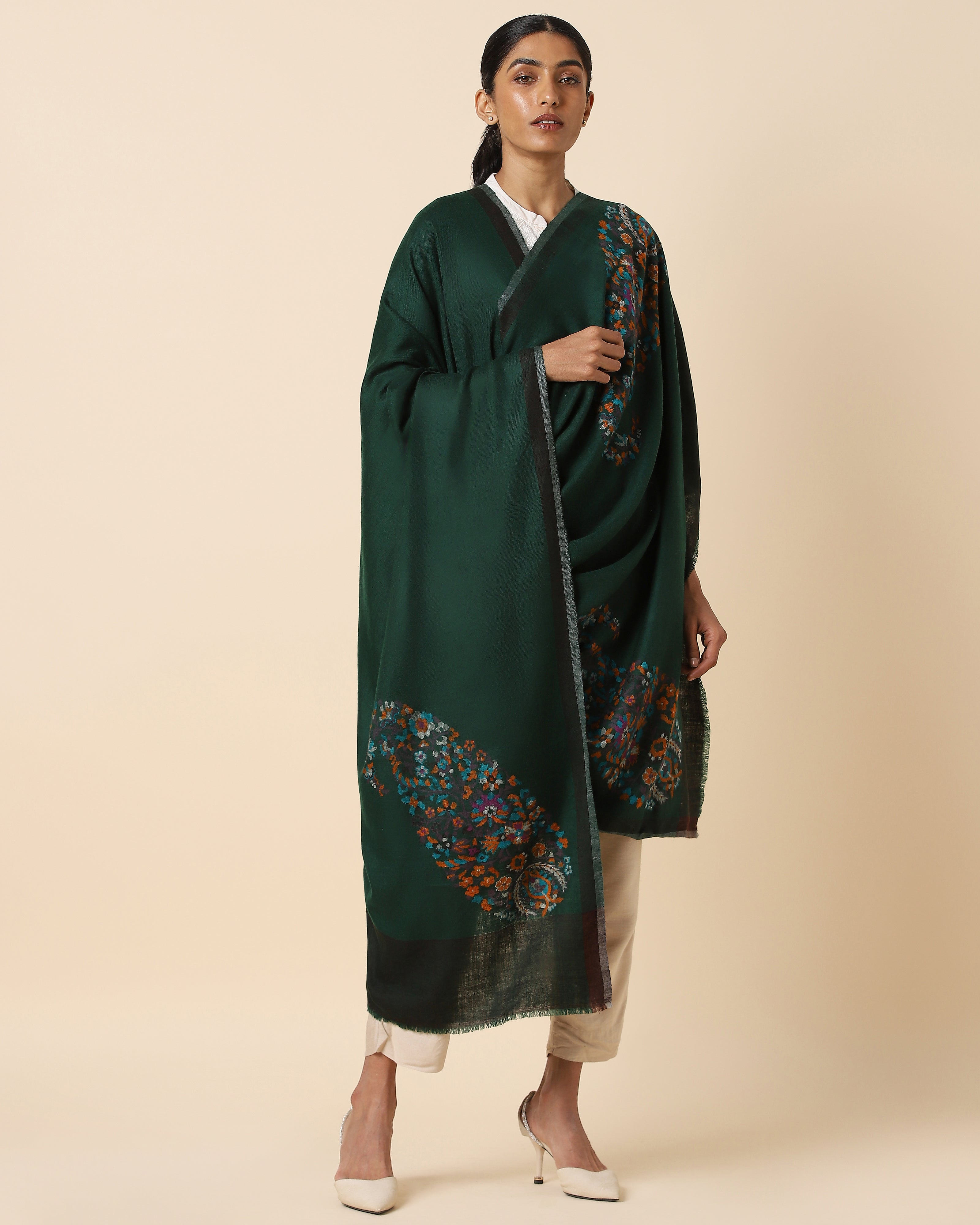 Nur Kashmir Kani Pashmina Shawl