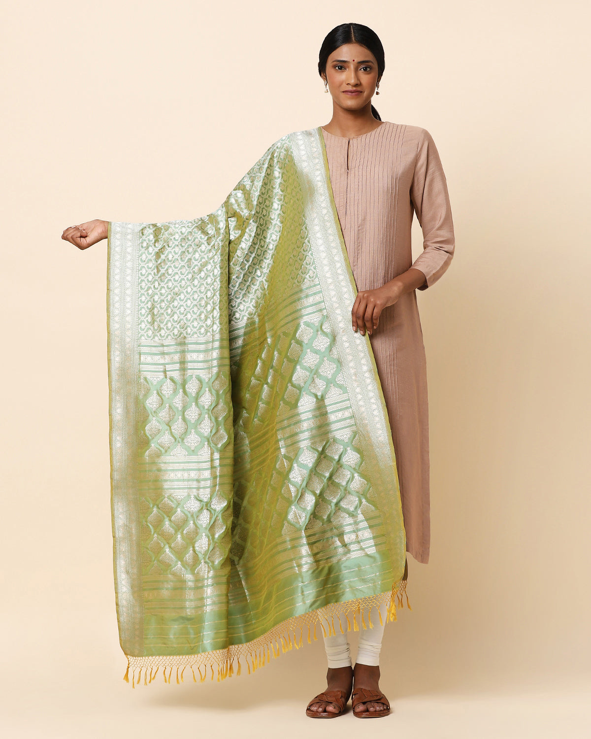 Kaasni Banarasi Powdi Silk Dupatta