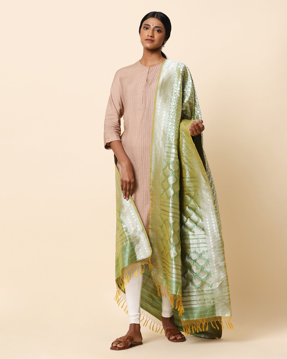 Kaasni Banarasi Powdi Silk Dupatta