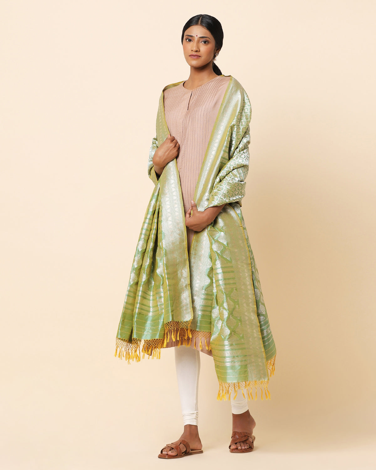 Kaasni Banarasi Powdi Silk Dupatta