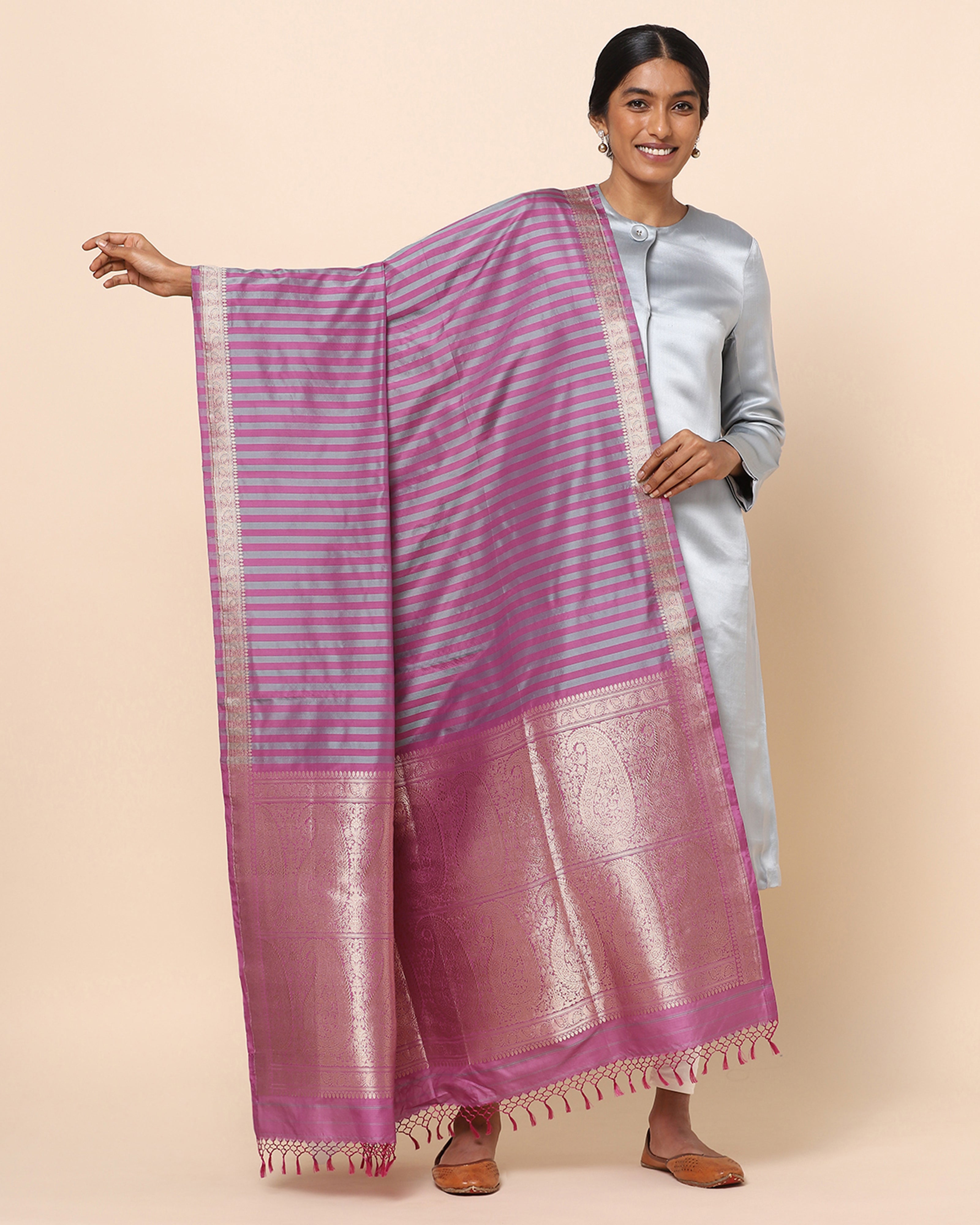Aarushi Banarasi Kadwa Silk Dupatta