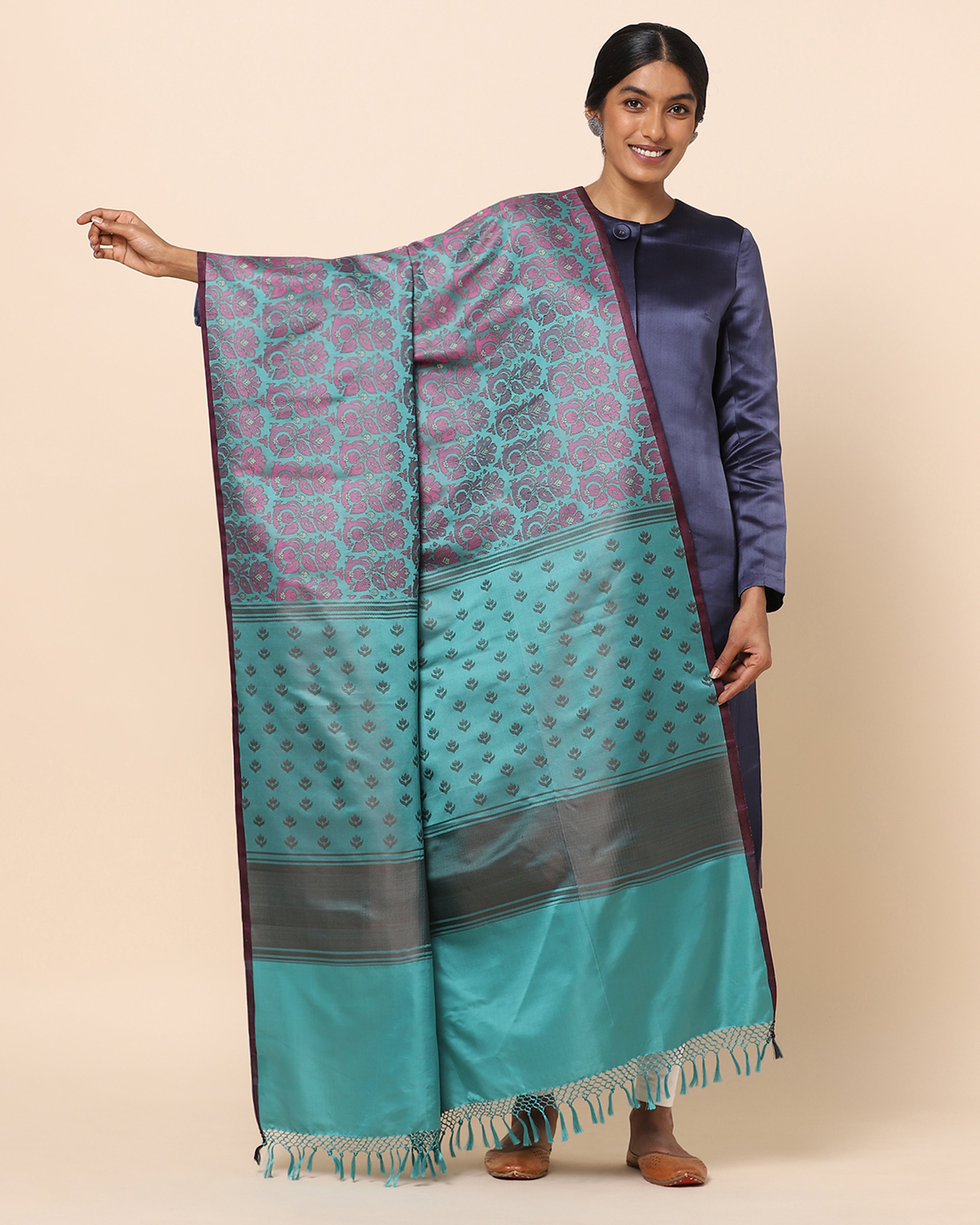 Padmja Banarasi Tanchoi Silk Dupatta
