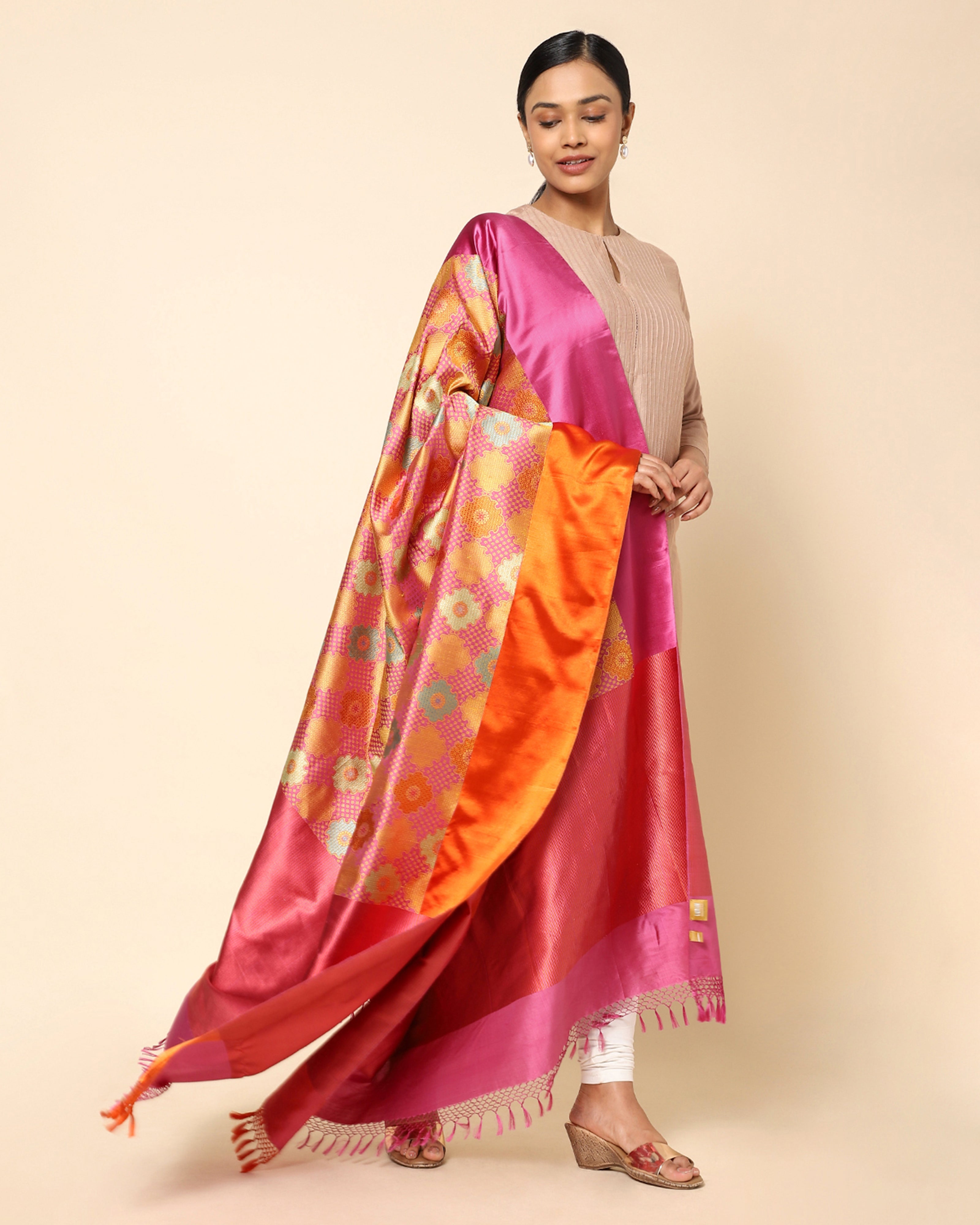 Jharoka Banarasi Kadwa Silk Dupatta