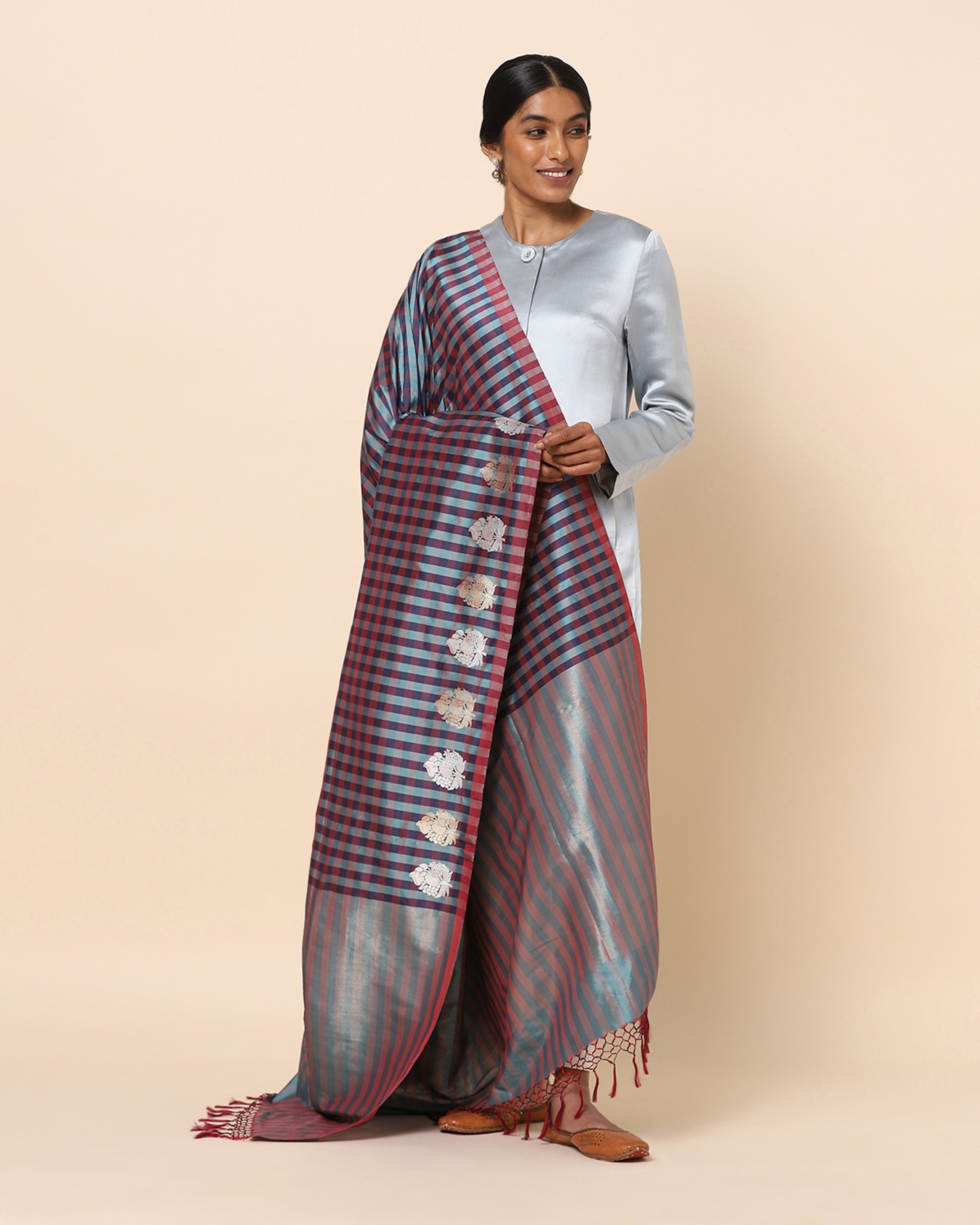 Aadrika Banarasi Kadwa Silk Dupatta