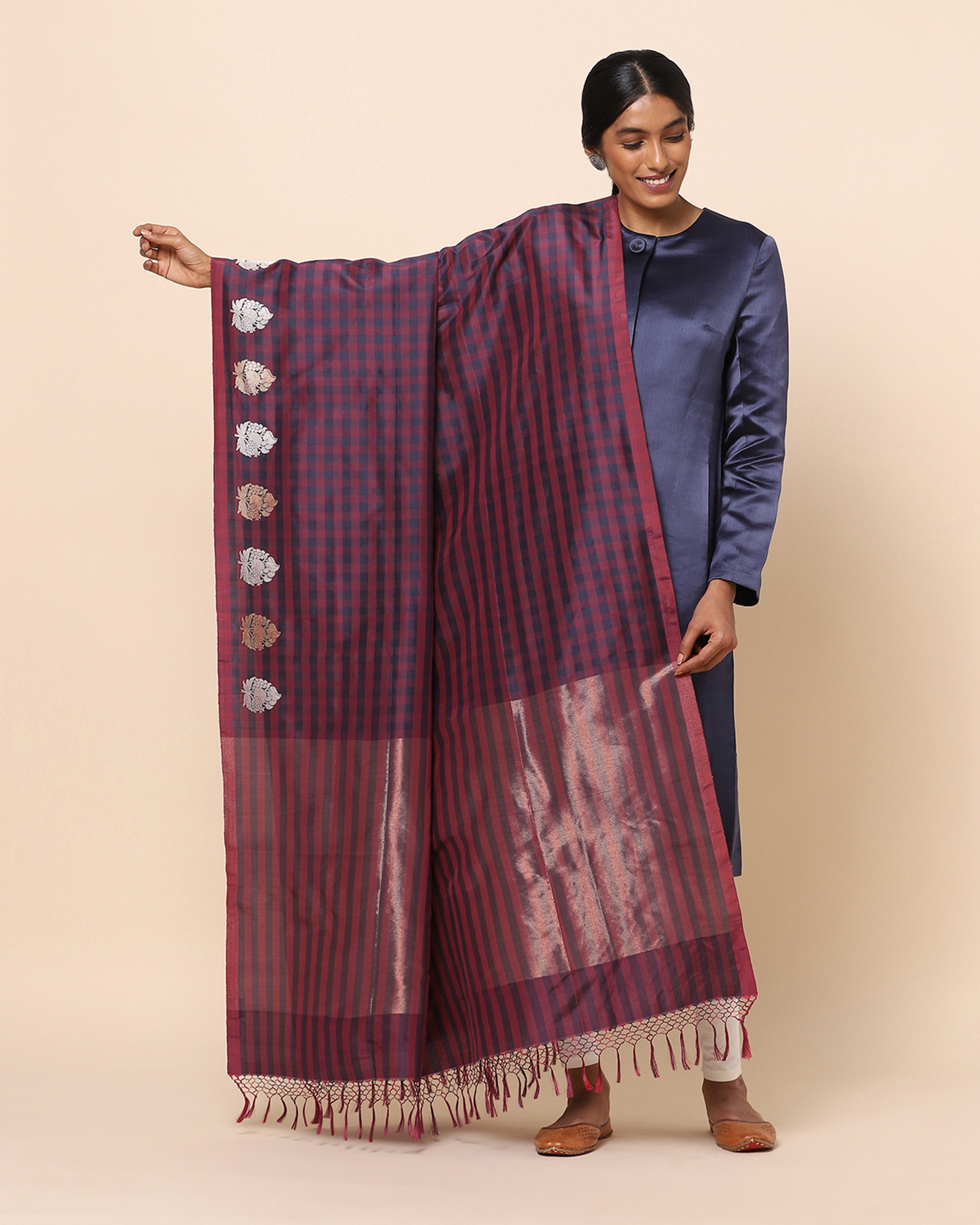 Aadrika Banarasi Kadwa Silk Dupatta