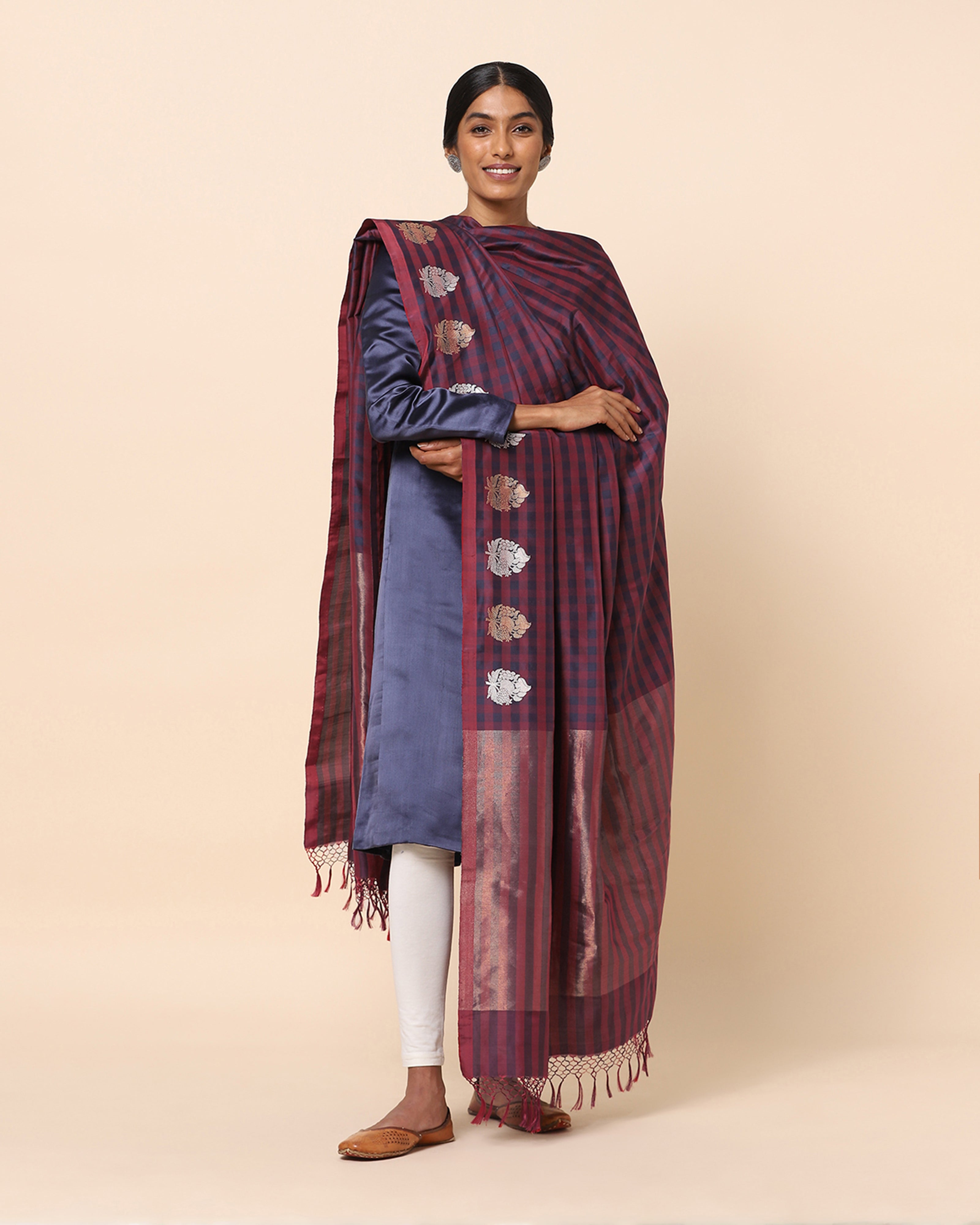Aadrika Banarasi Kadwa Silk Dupatta