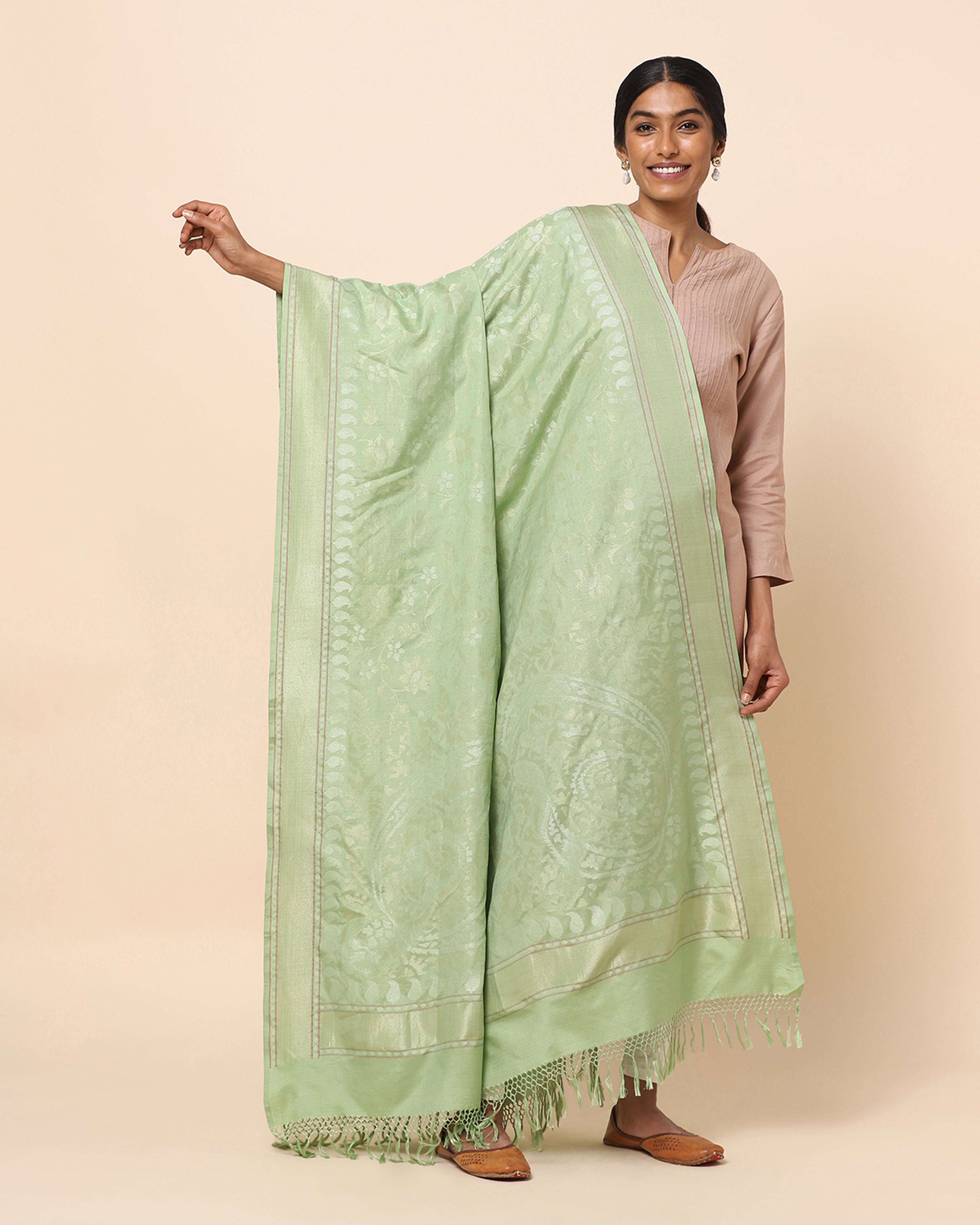 Hera Banarasi Jamdani Silk Dupatta