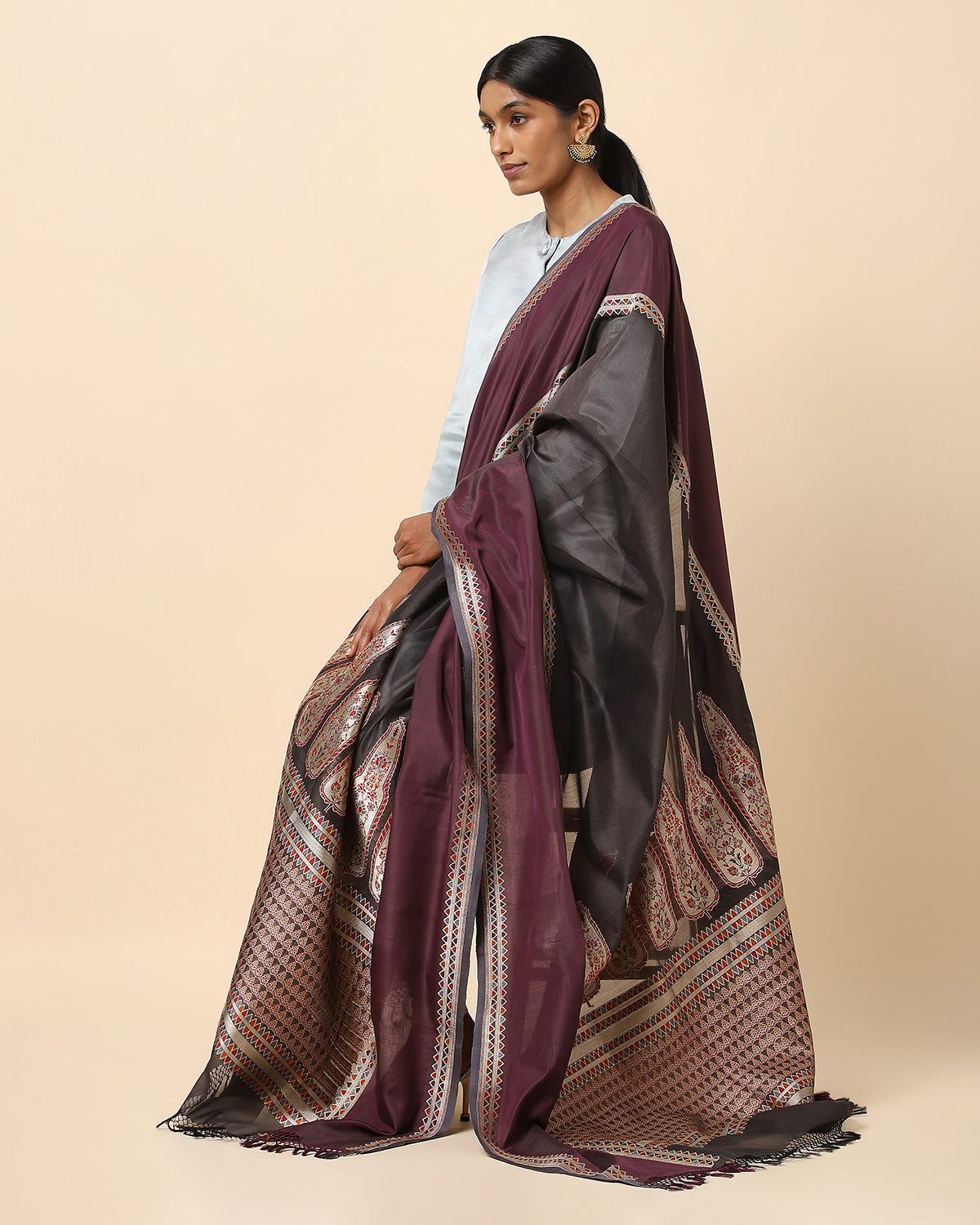 Abeer Banarasi Kadwa Silk Dupatta