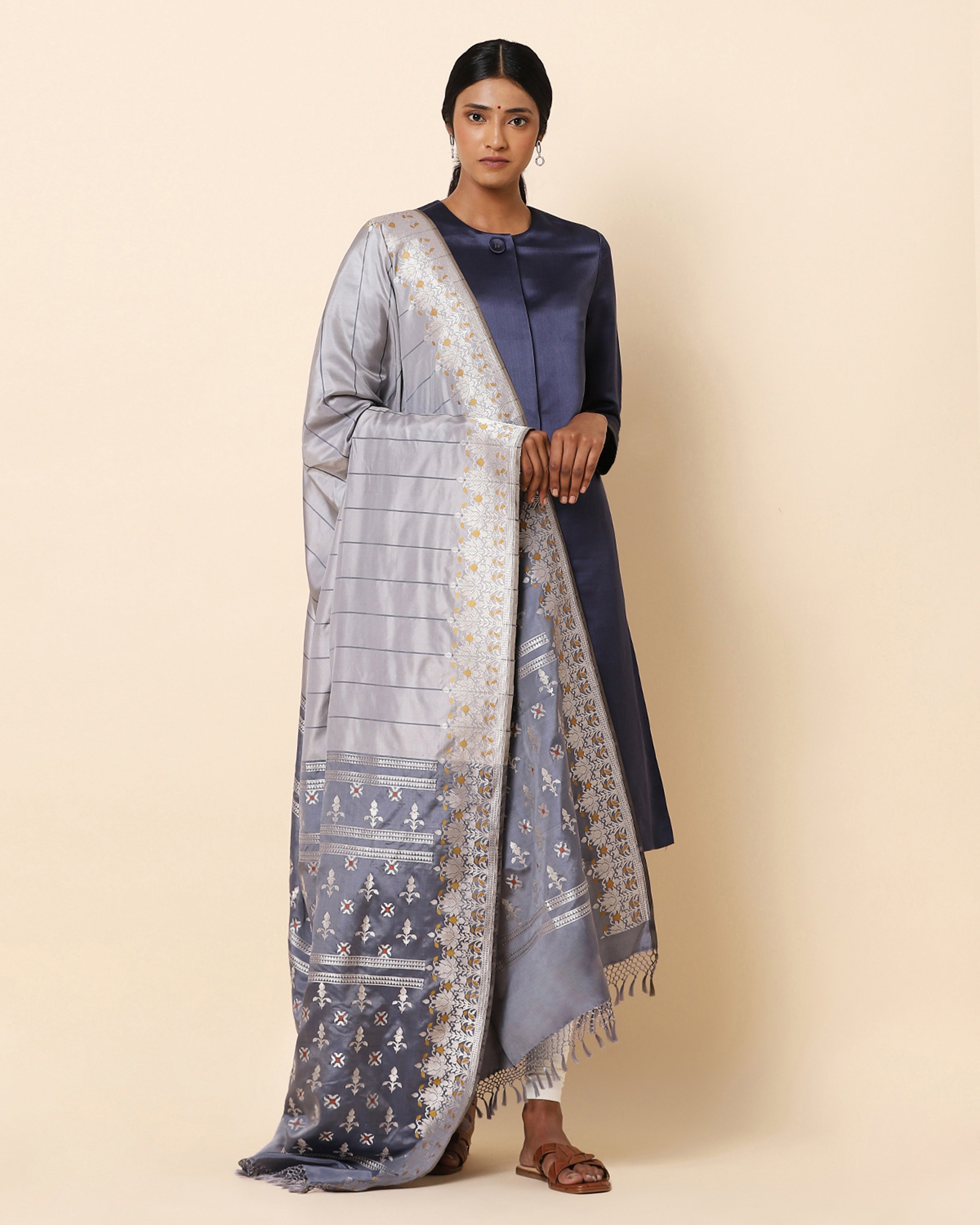 Mridula Banarasi Kadwa Silk Dupatta