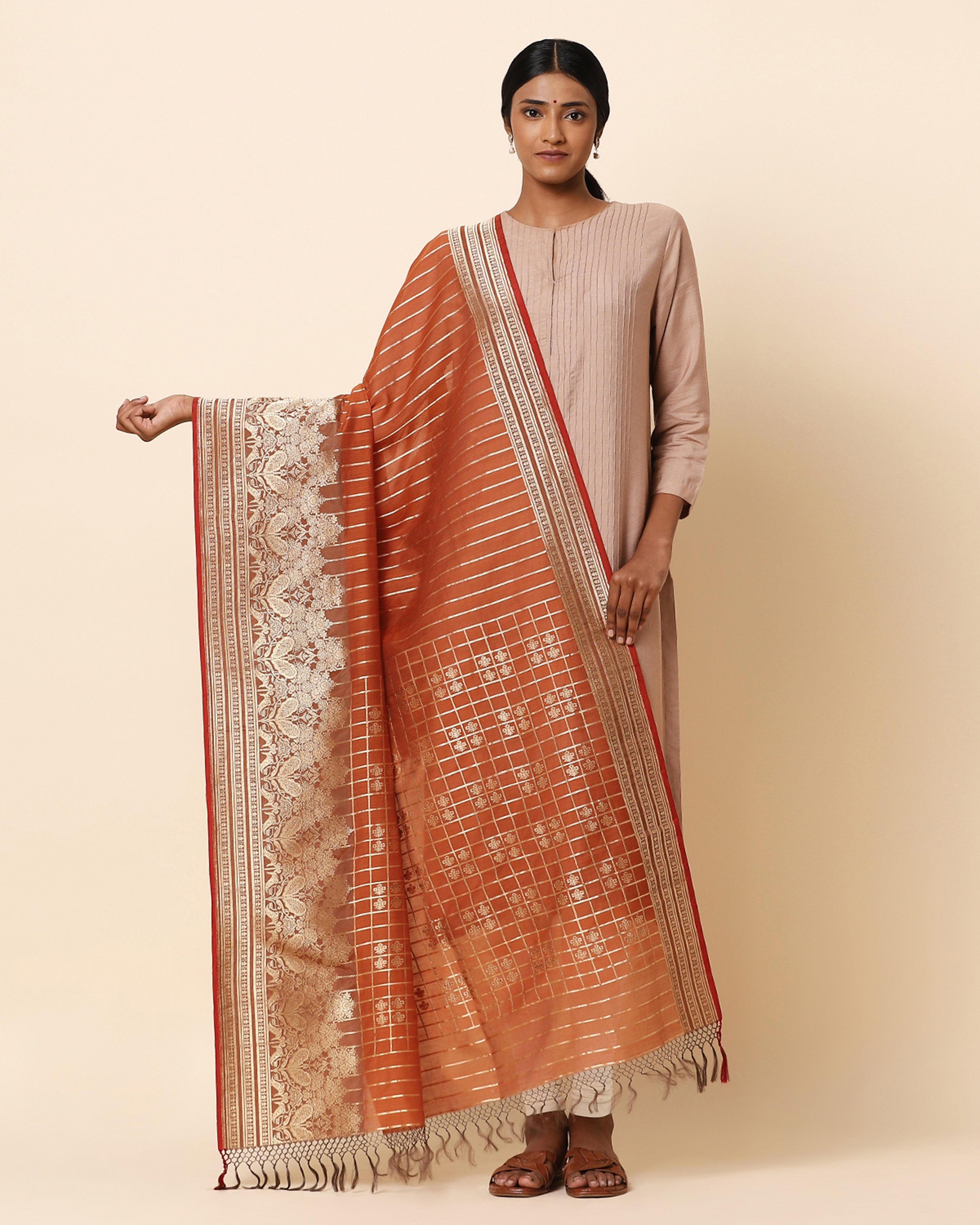 Tarang Banarasi Kadwa Silk Cotton Dupatta