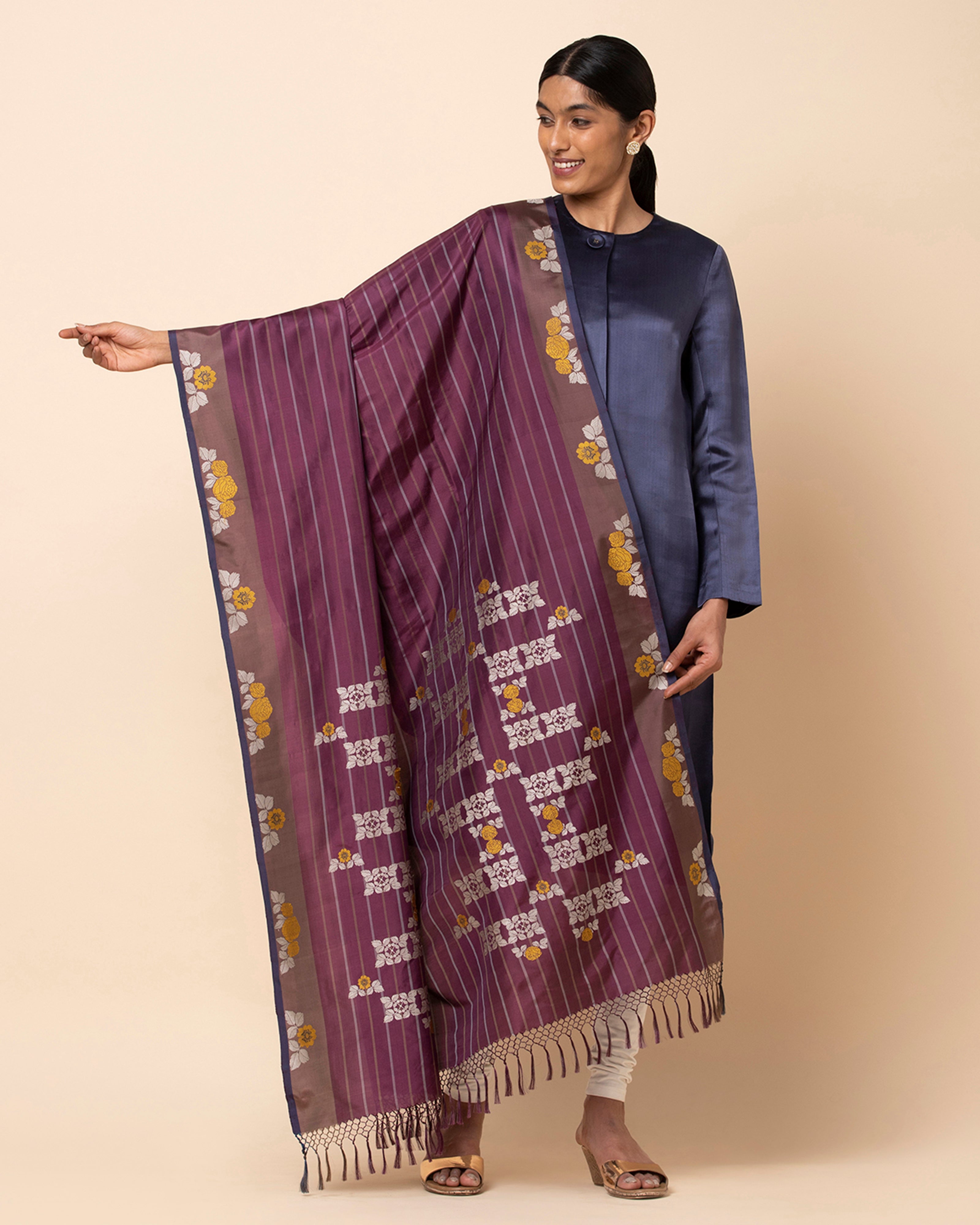 Zinaida Banarasi Kadwa Silk Dupatta