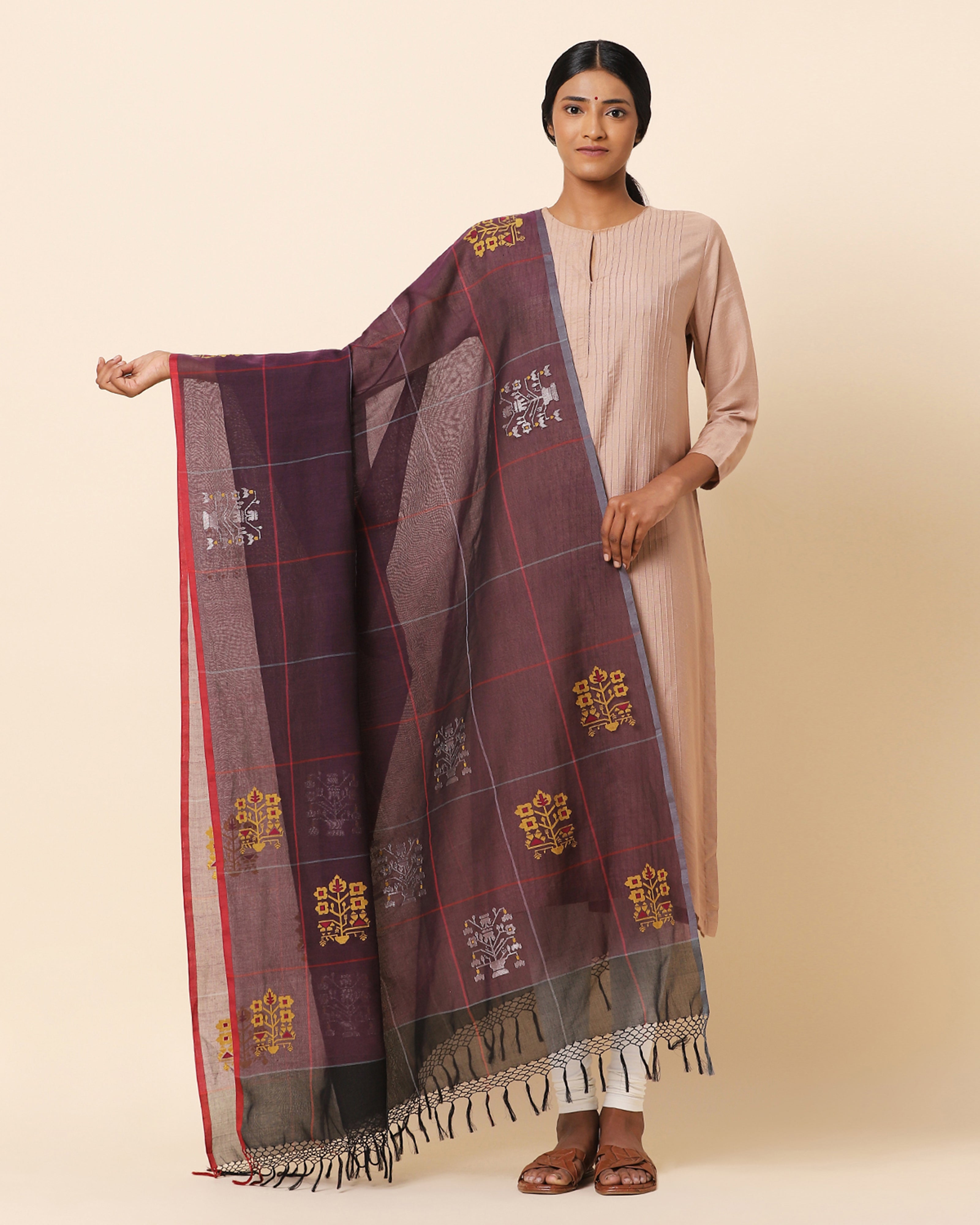 Sujala Banarasi Jamdani Cotton Dupatta