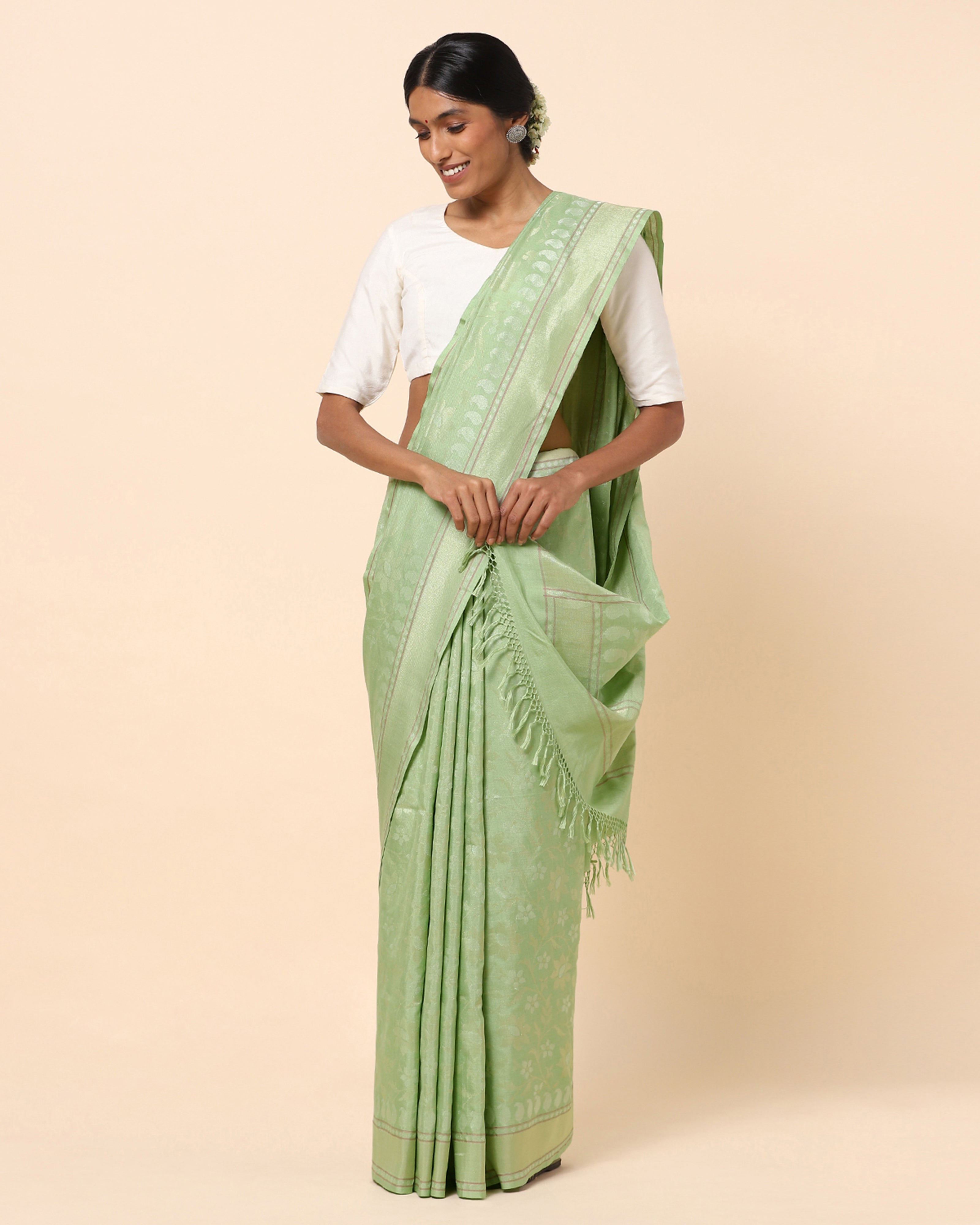 Hera Banarasi Jamdani Silk Saree