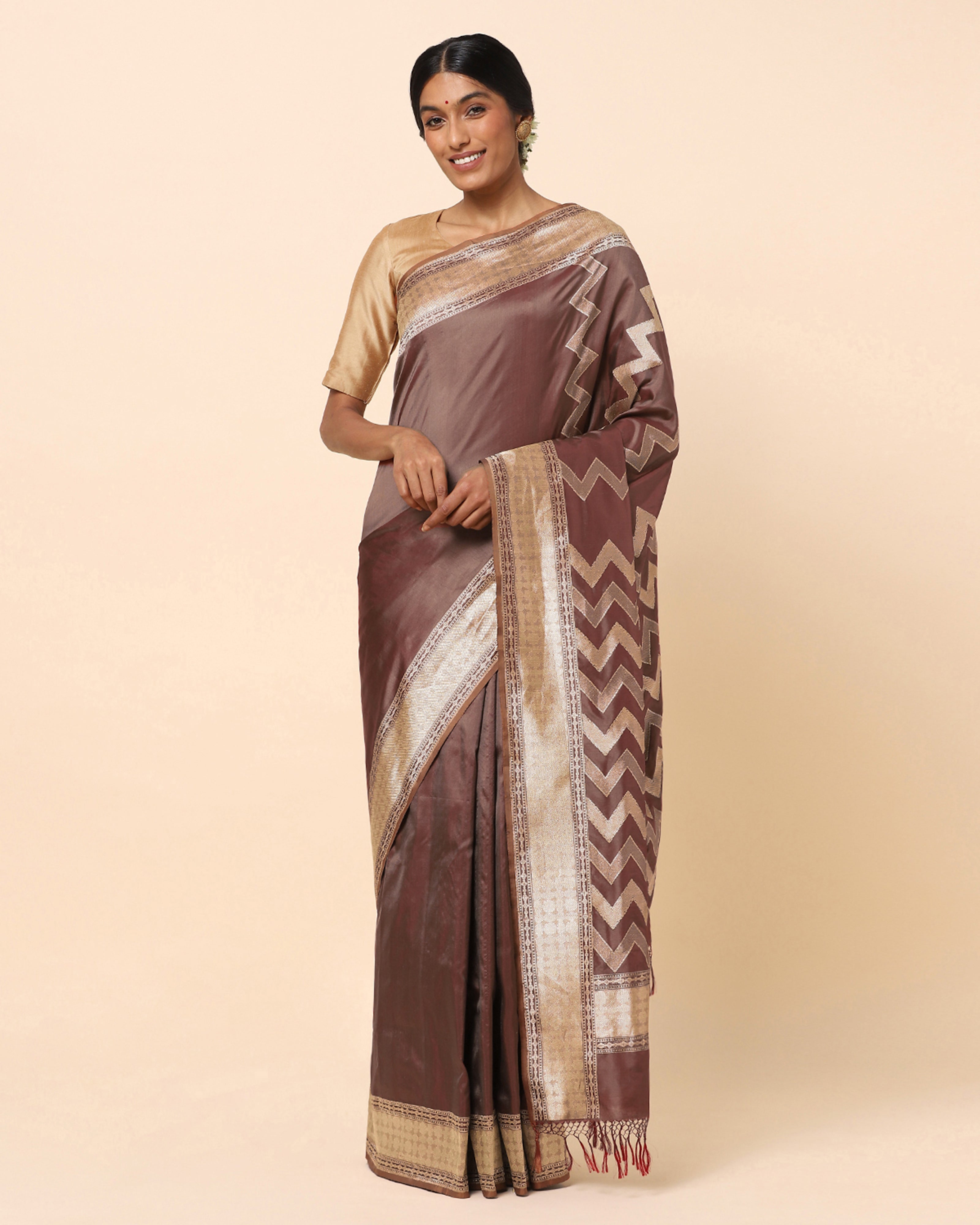 Dhruvi Banarasi Kadwa Silk Saree