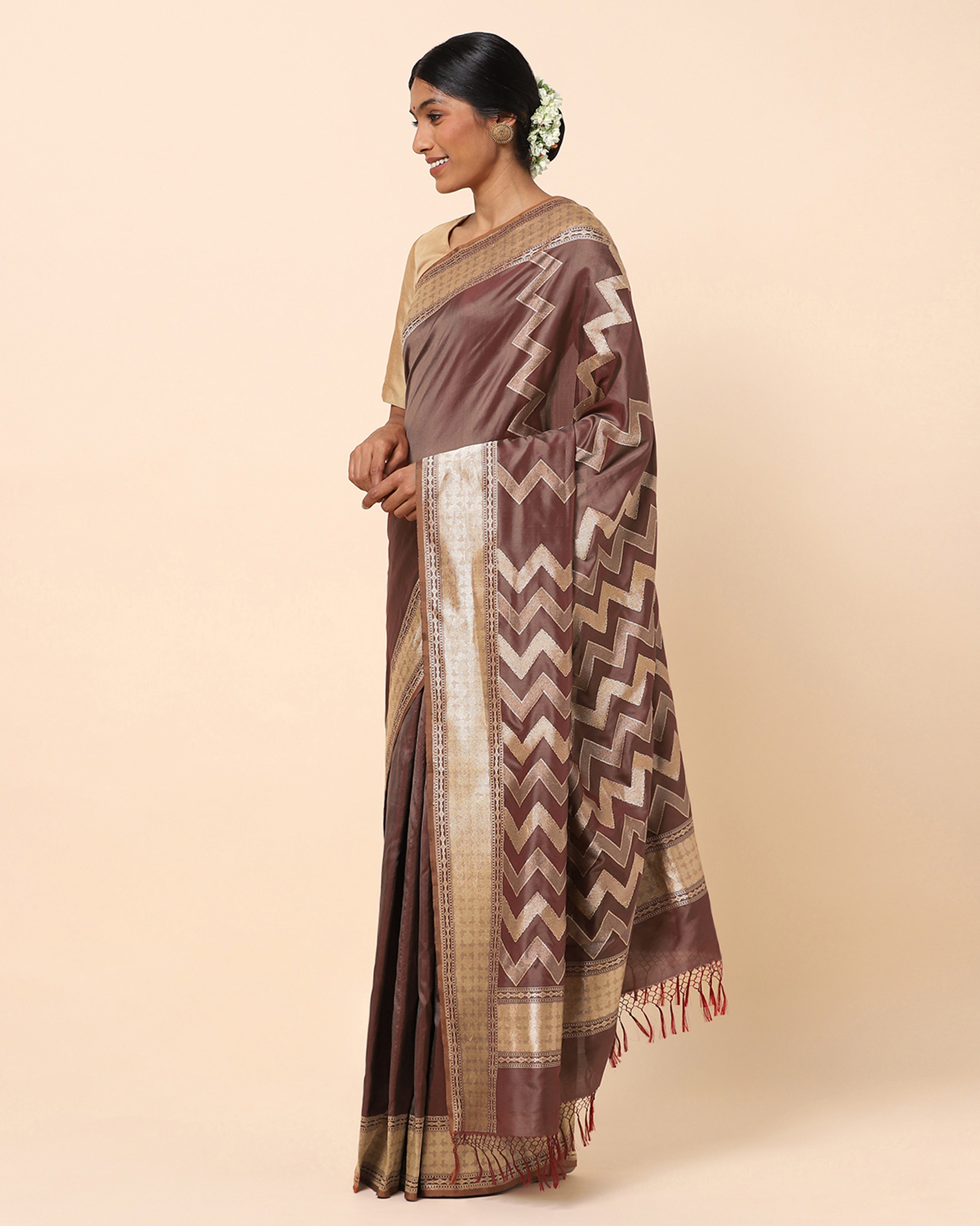 Dhruvi Banarasi Kadwa Silk Saree