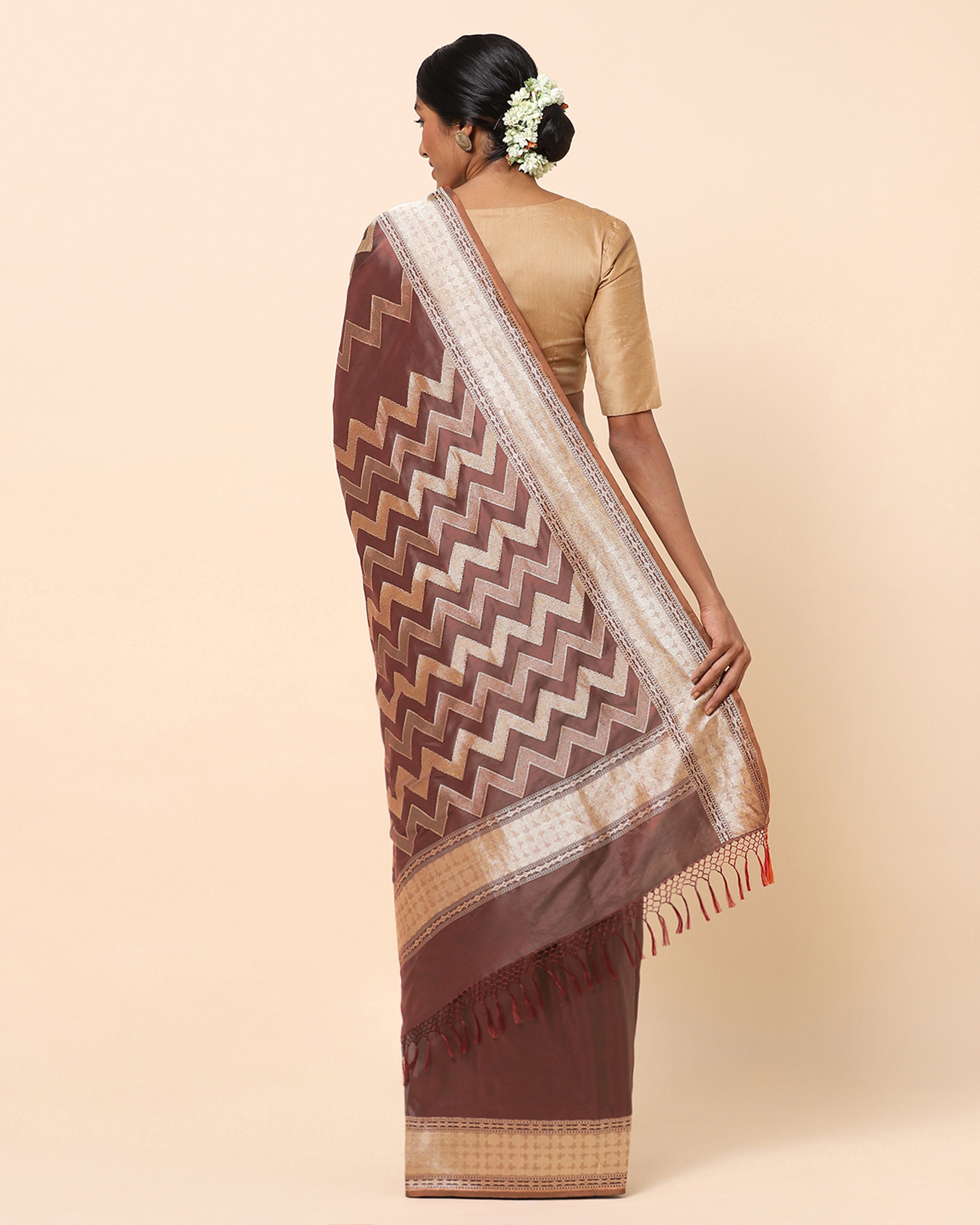 Dhruvi Banarasi Kadwa Silk Saree