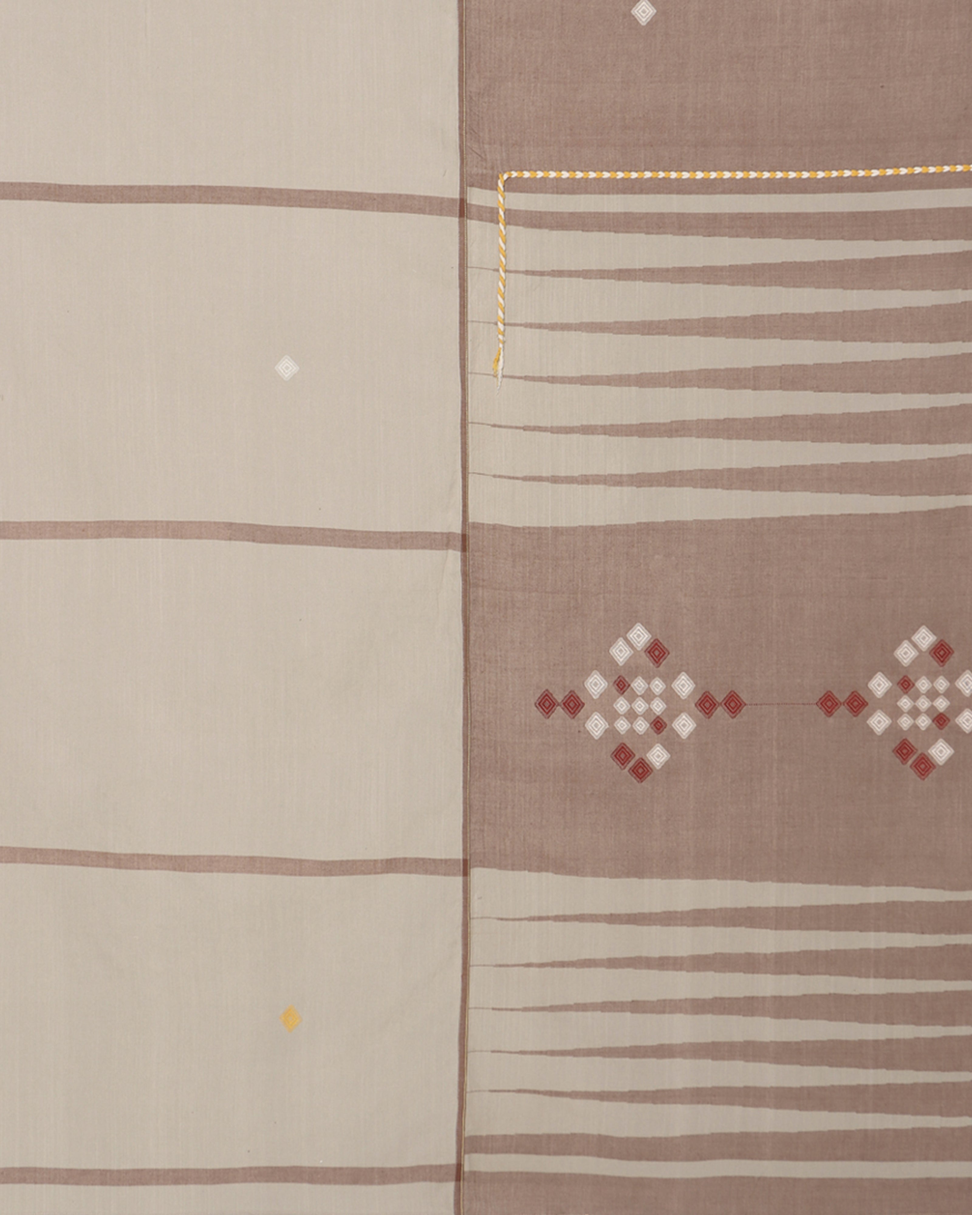 Aarohi Bhujodi Extra Weft Cotton Double Bed Cover