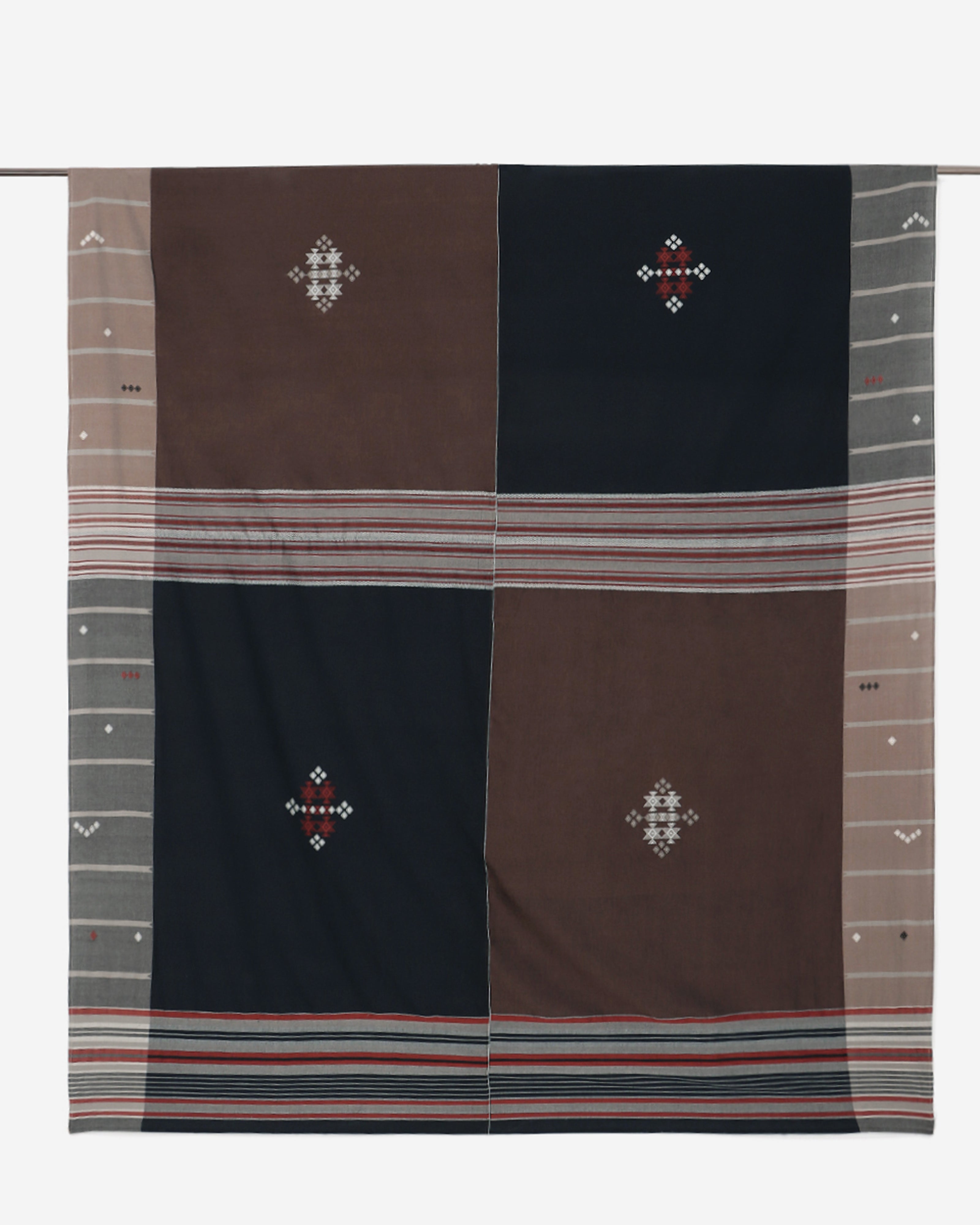 Arna Bhujodi Extra Weft Cotton Double Bed Cover