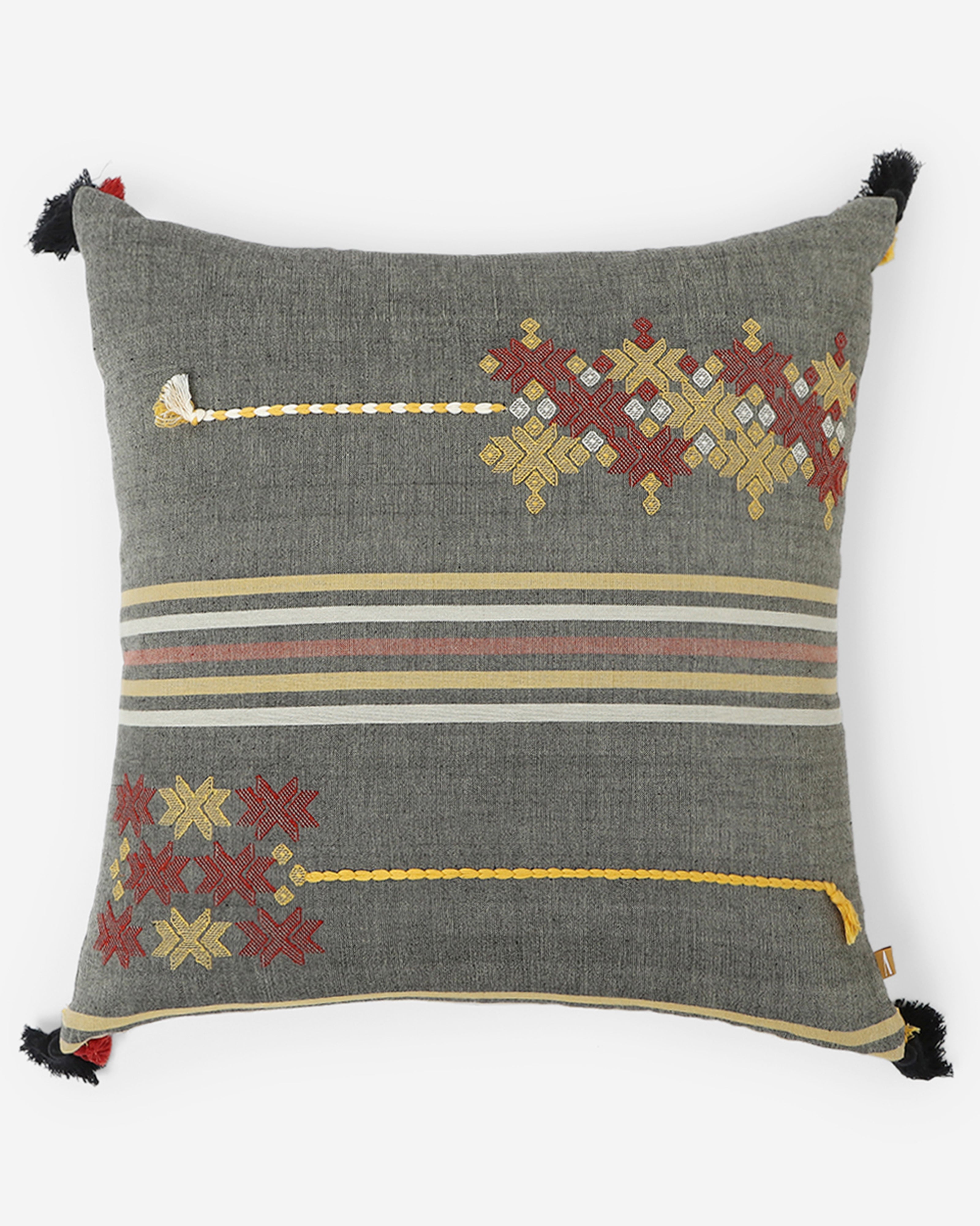 Garima Bhujodi Extra Weft Cotton Cushion Cover