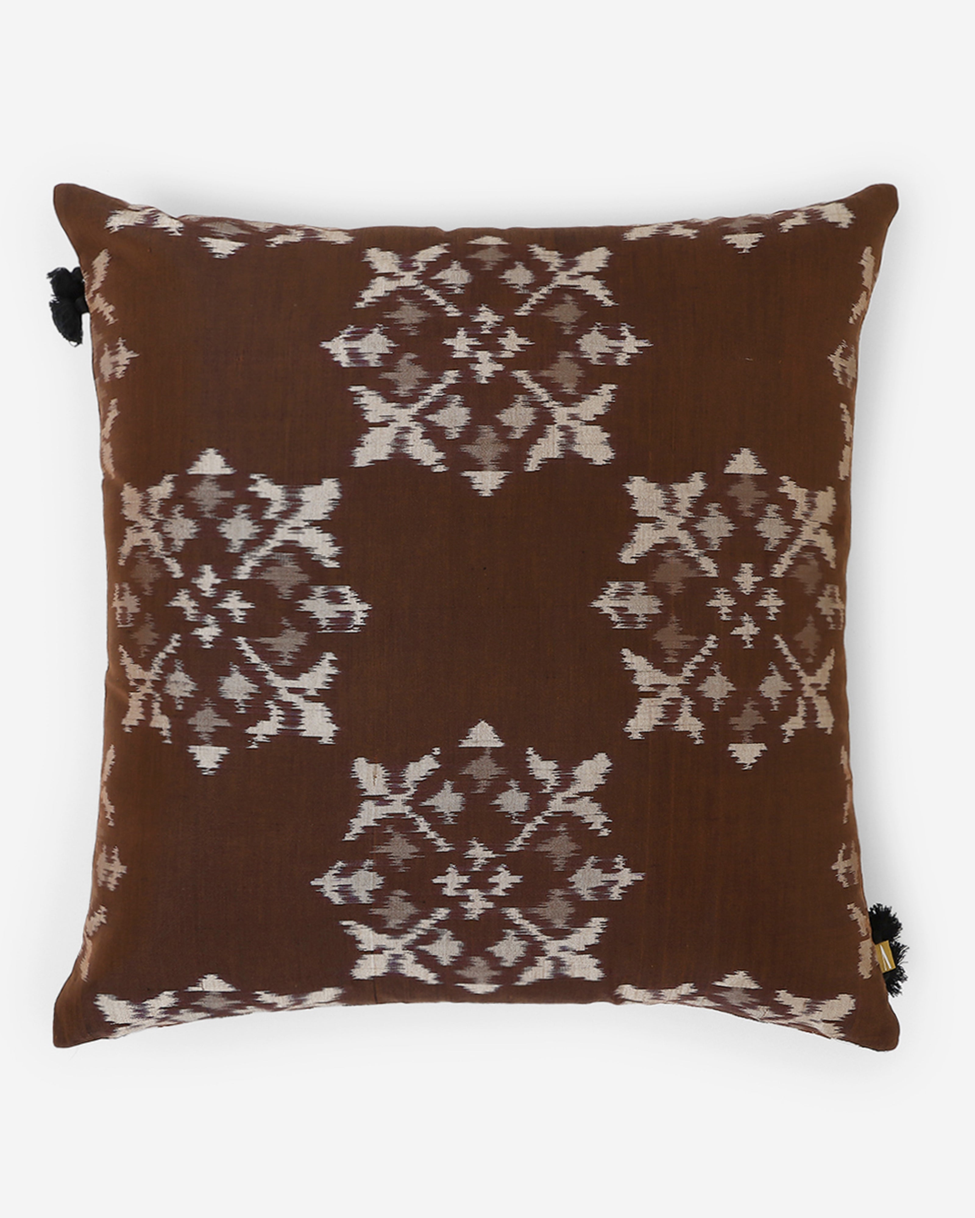 Sagara Pochampally Weft Ikat Cotton Silk Cushion Cover