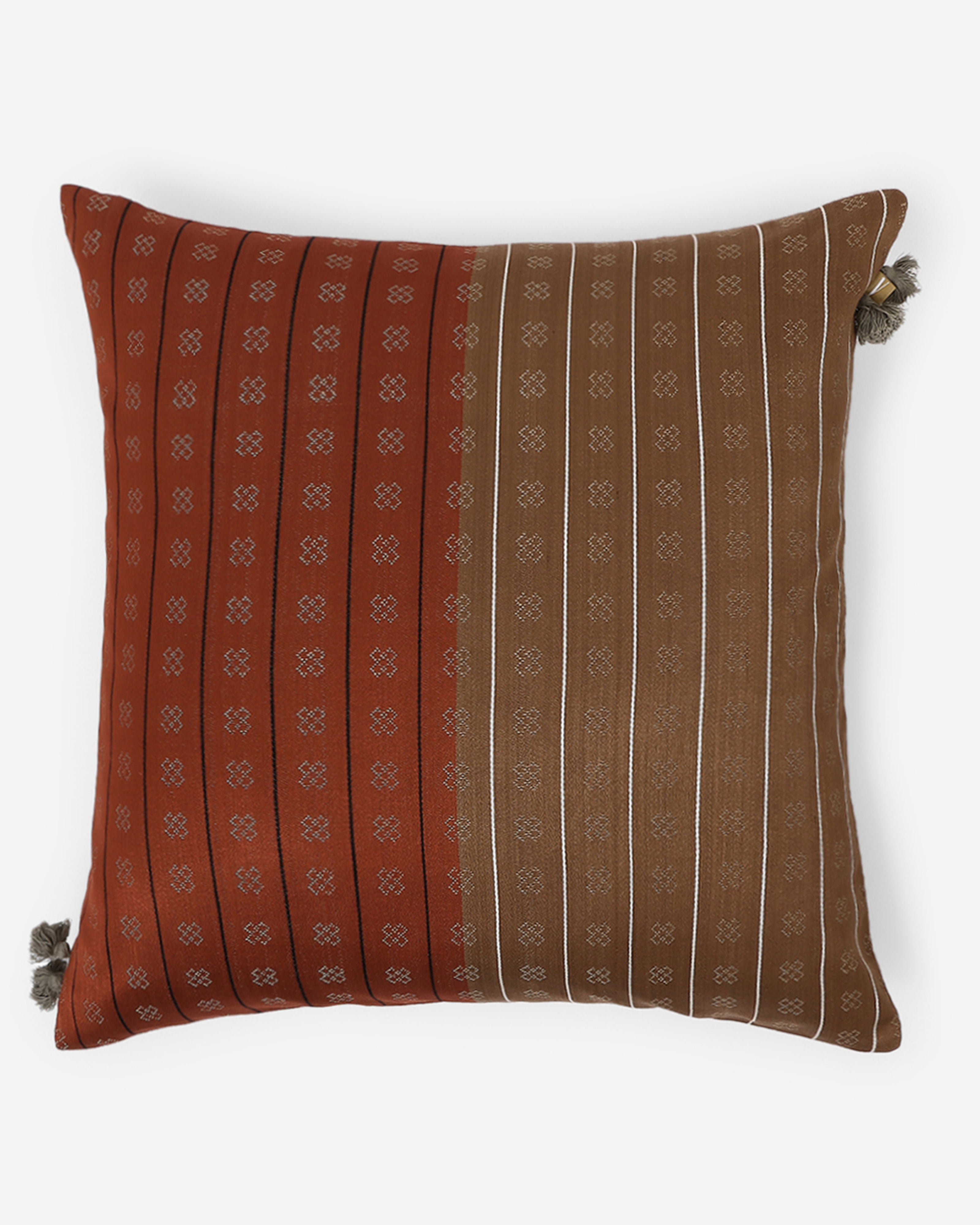 Sagara Pochampally Weft Ikat Cotton Silk Cushion Cover