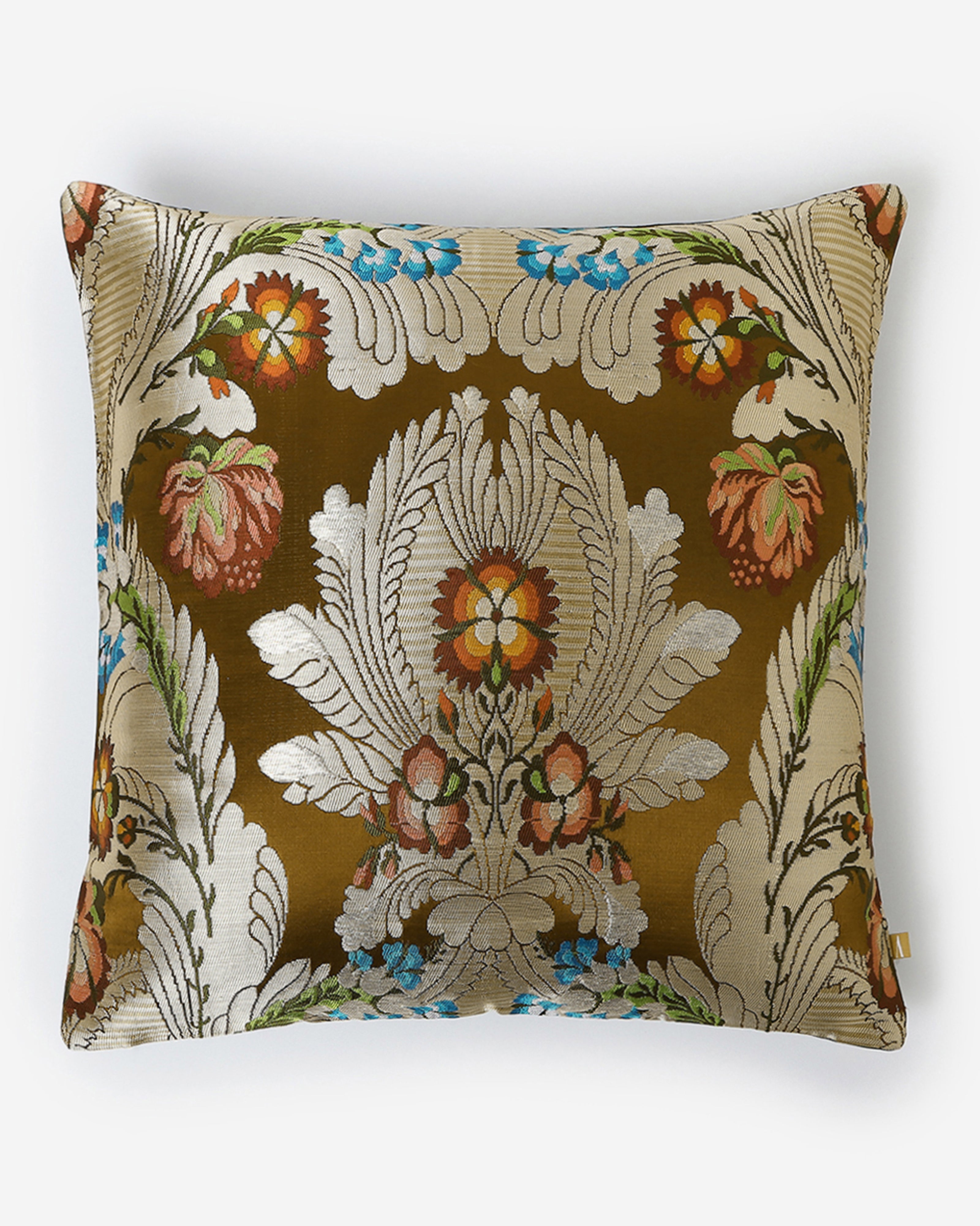 Ganta Banarasi Gyasar Silk Cushion Cover