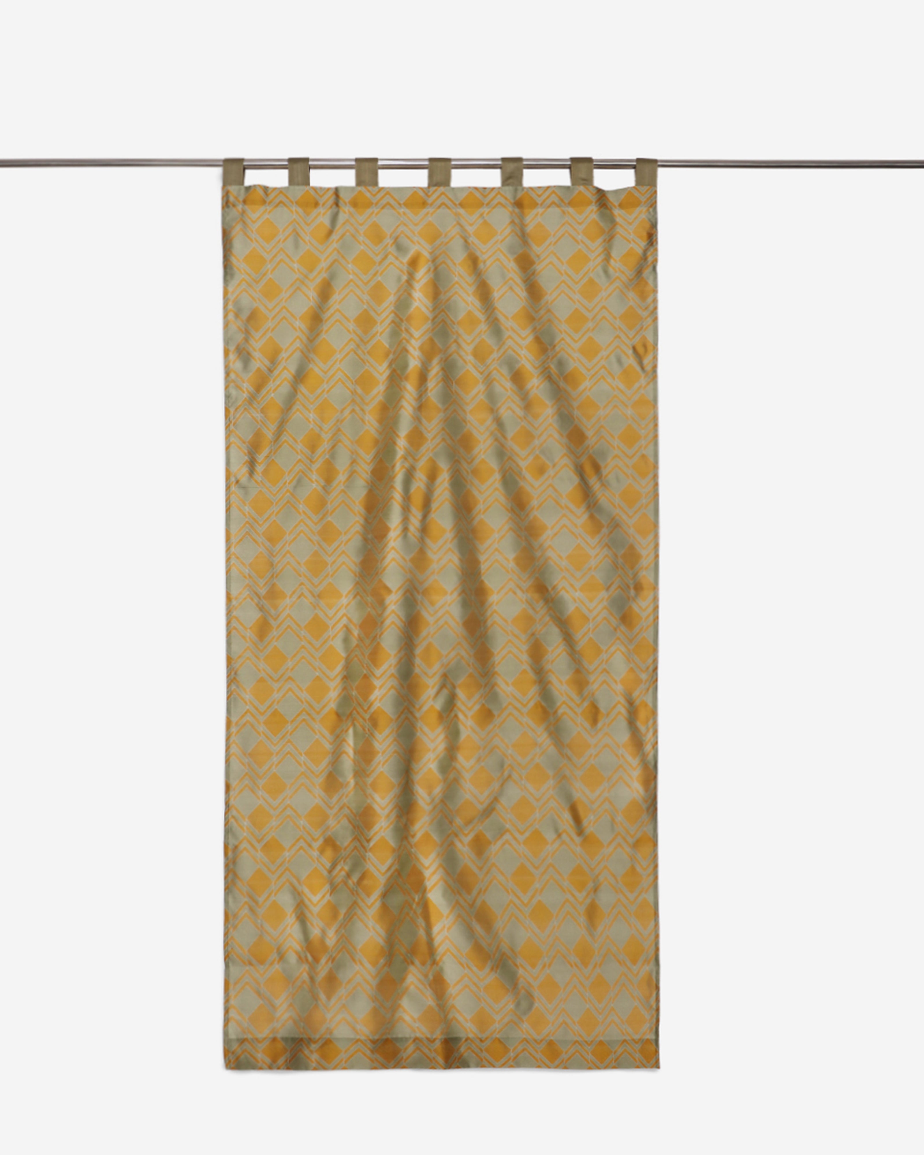 Tiles Banarasi Cutwork Silk Curtain