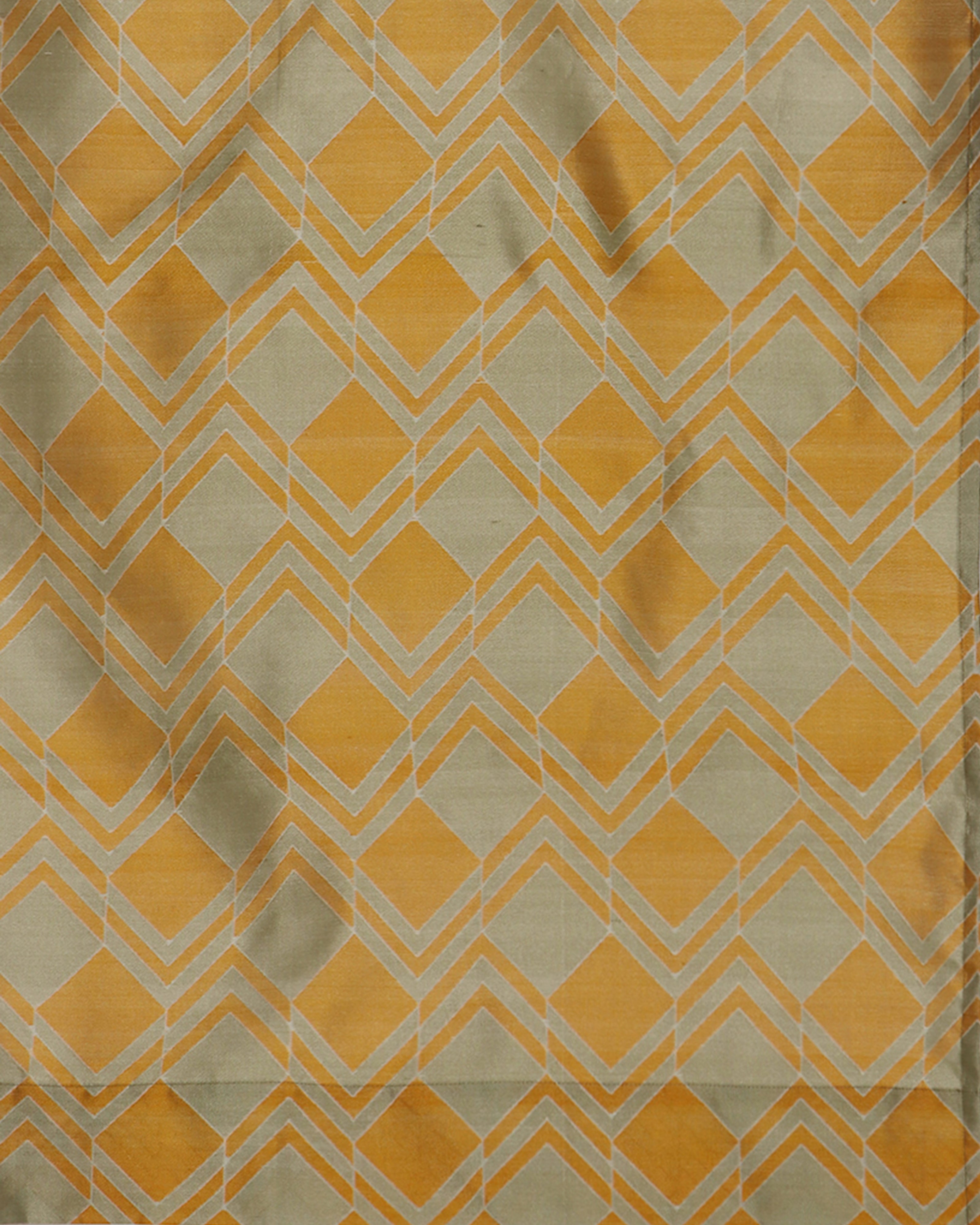 Tiles Banarasi Cutwork Silk Curtain