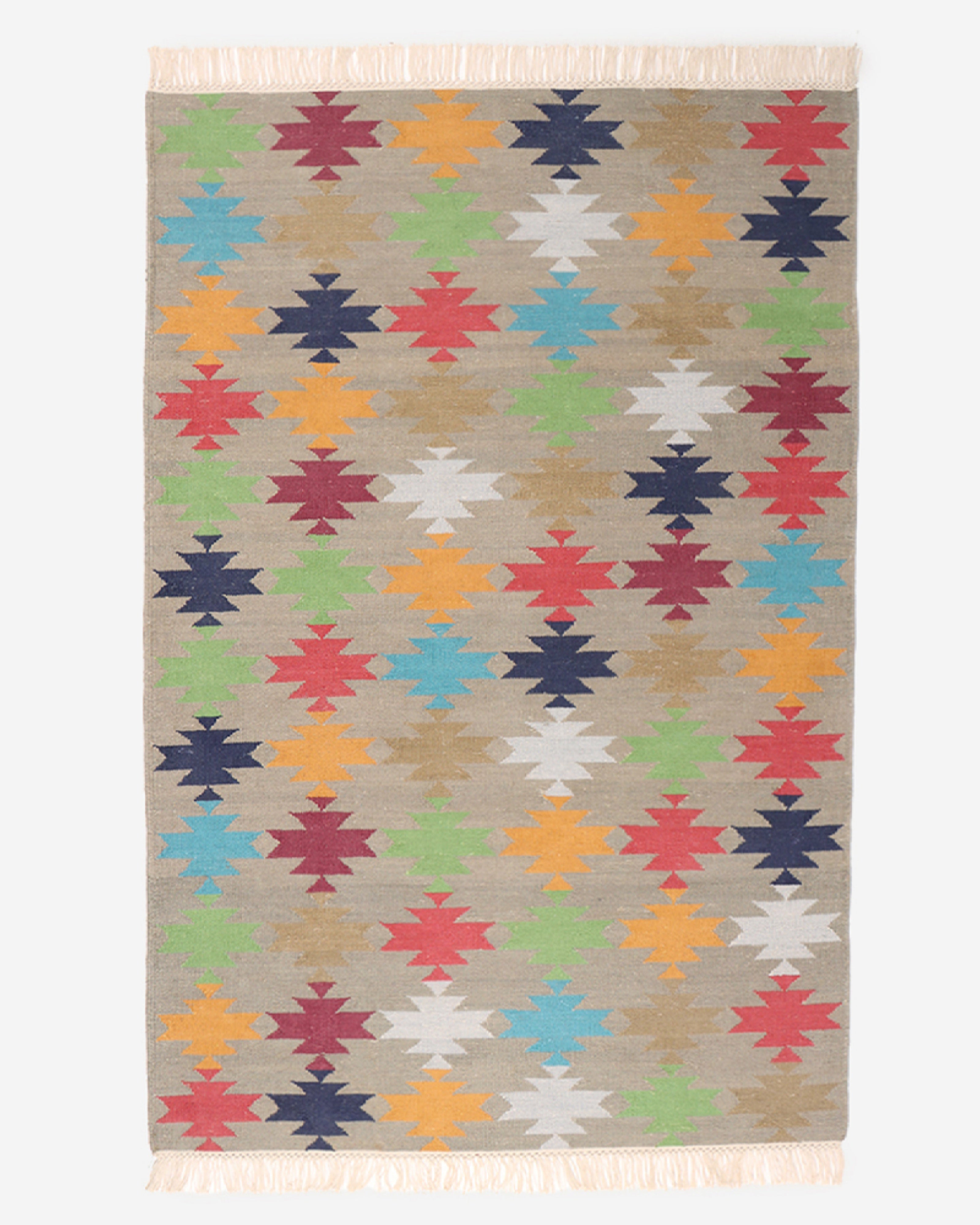 Rangoli Bhadohi Panja Cotton Rug