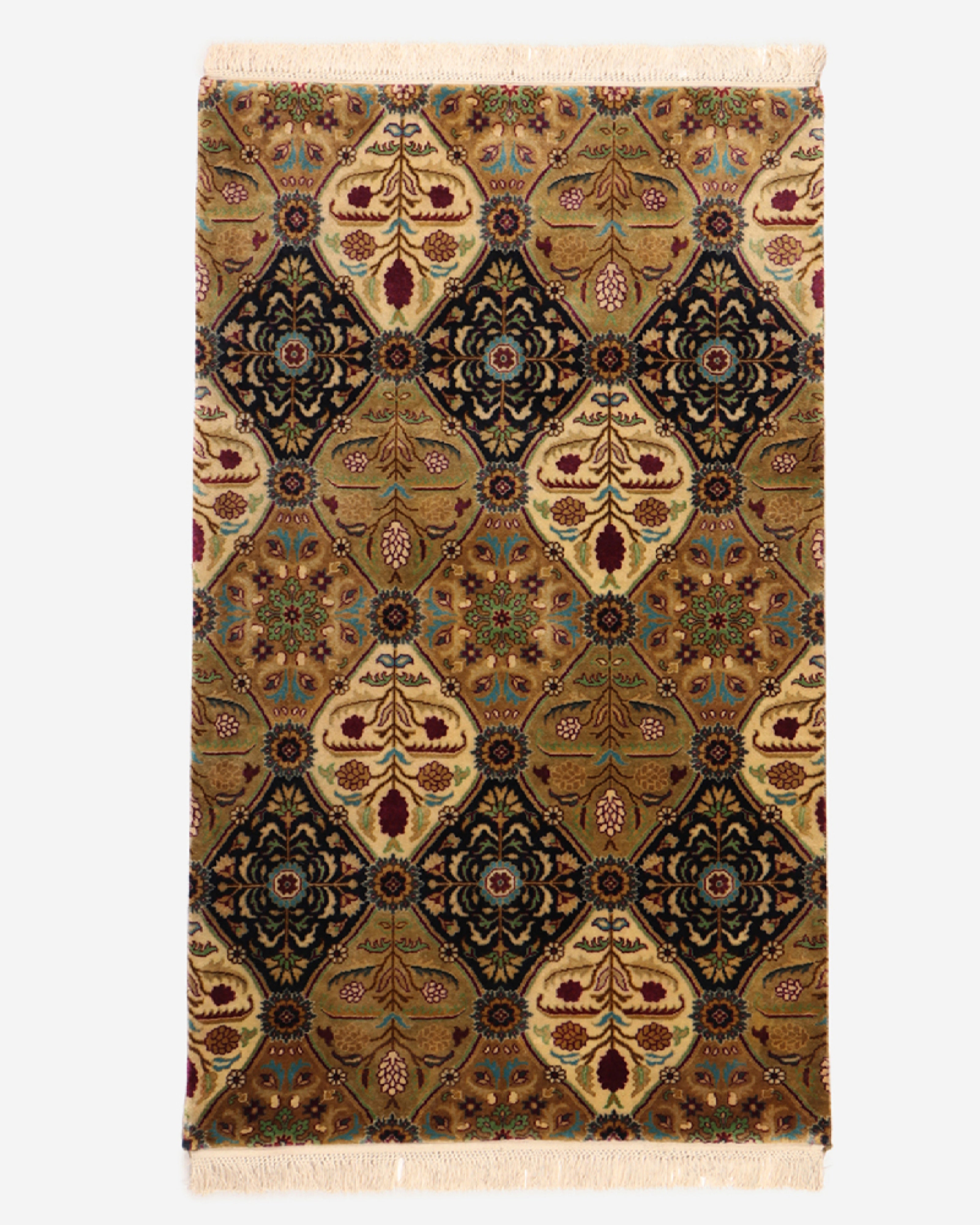 Persian Bhadohi Hand Knotted Cotton Wool Rug