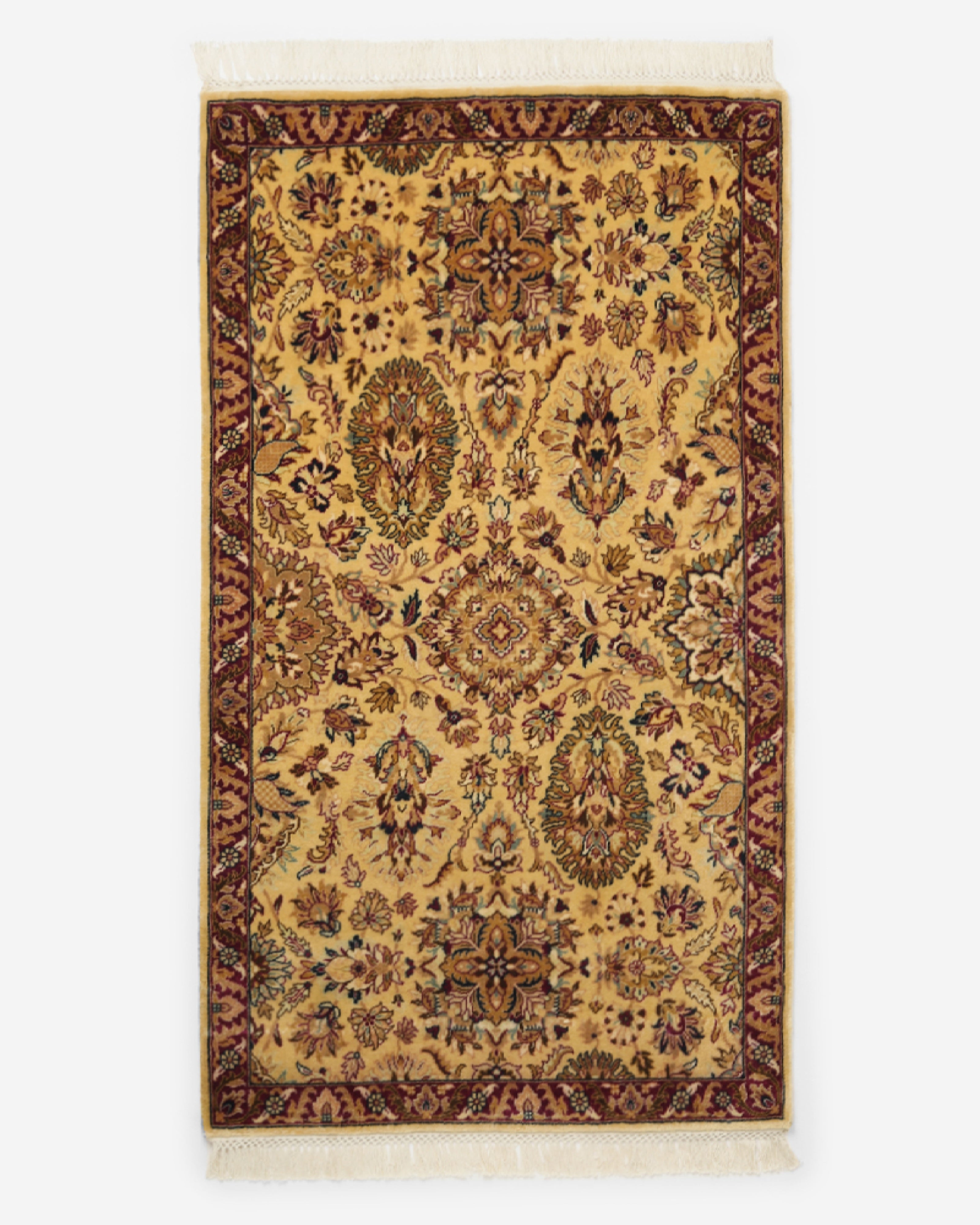 Bhagicha Bhadohi Hand Knotted Cotton Wool Rug