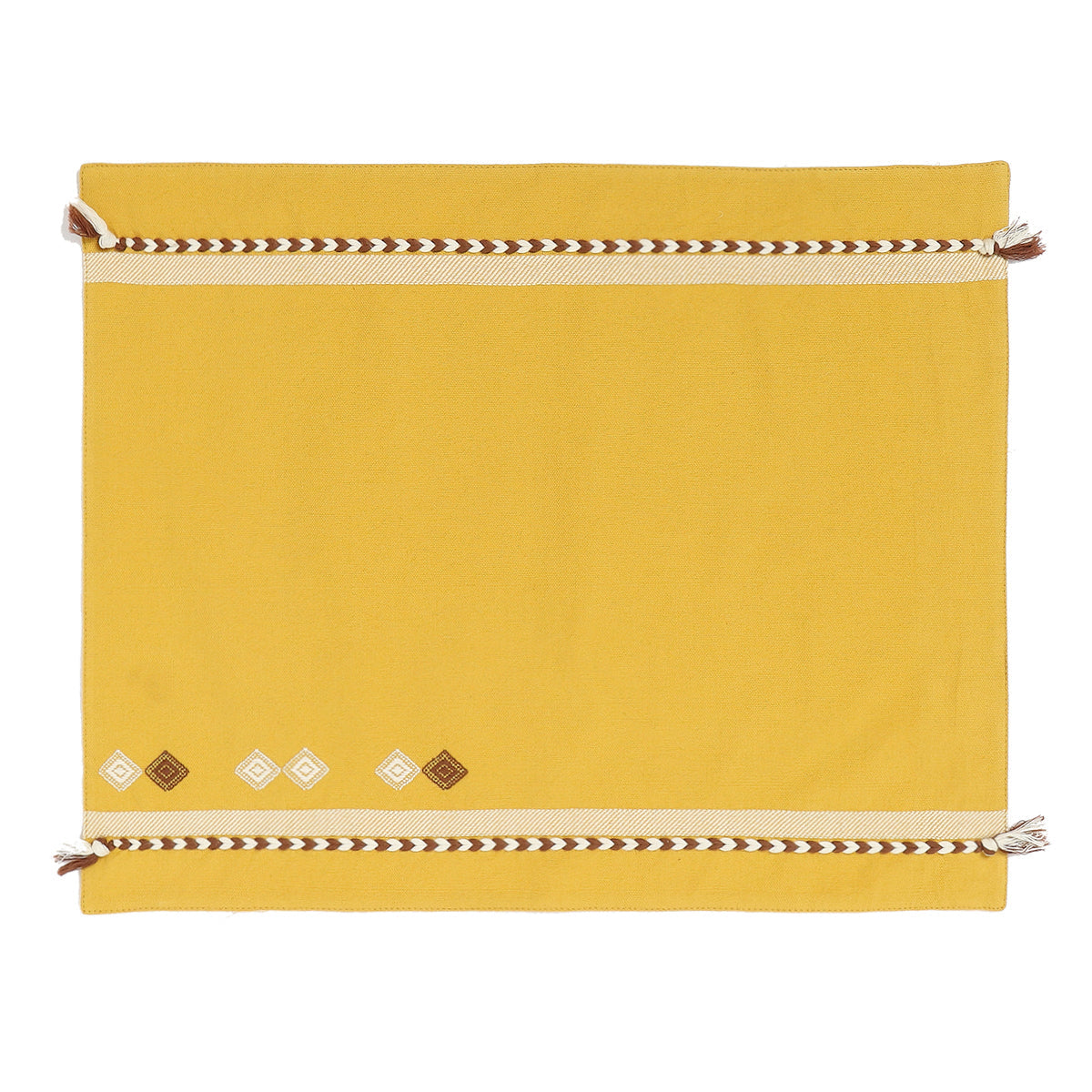 Riya Bhujodi Extra Weft Cotton Table Mat | Set of 6